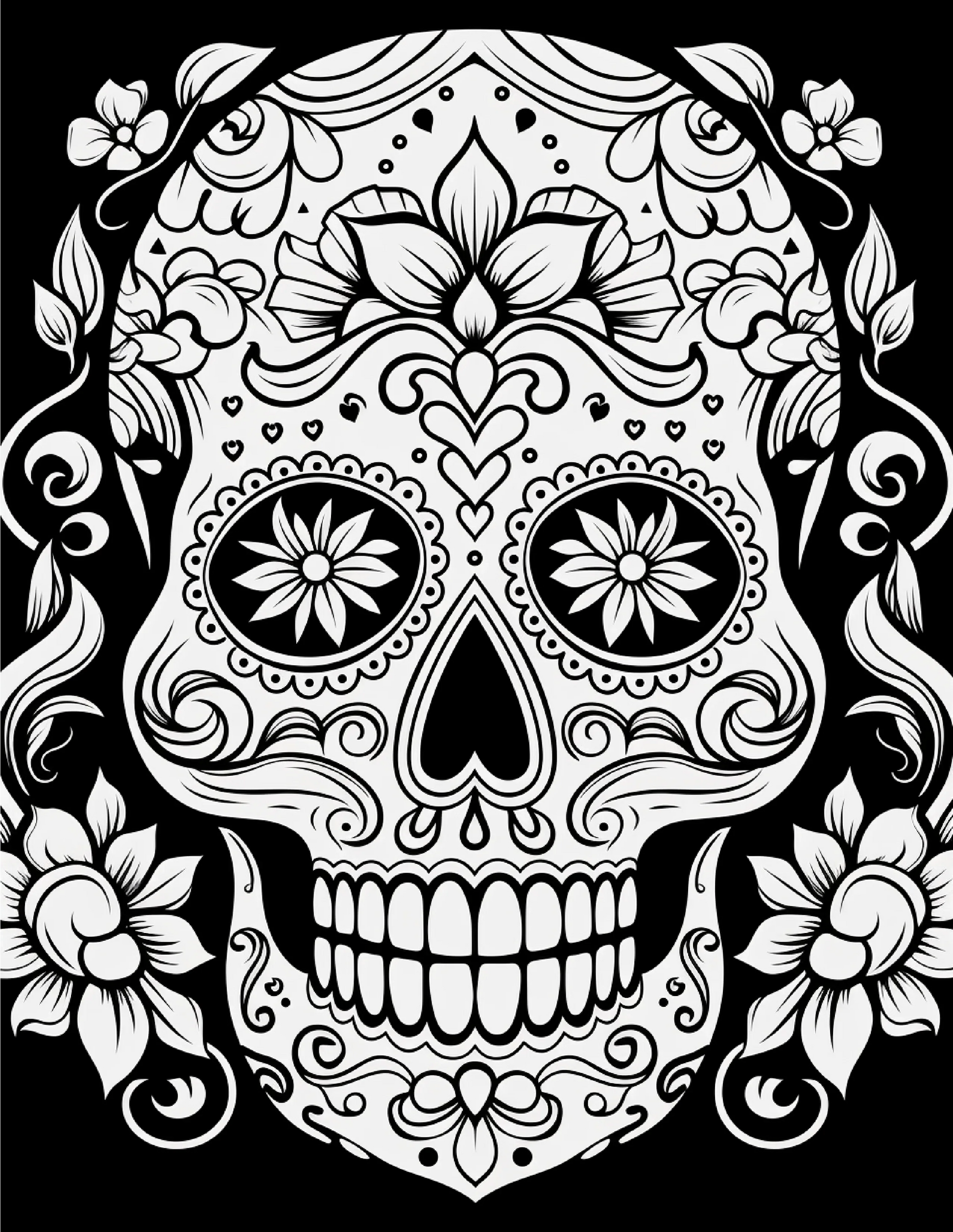 100 Day Of The Dead Coloring Pages 2-Robs Books