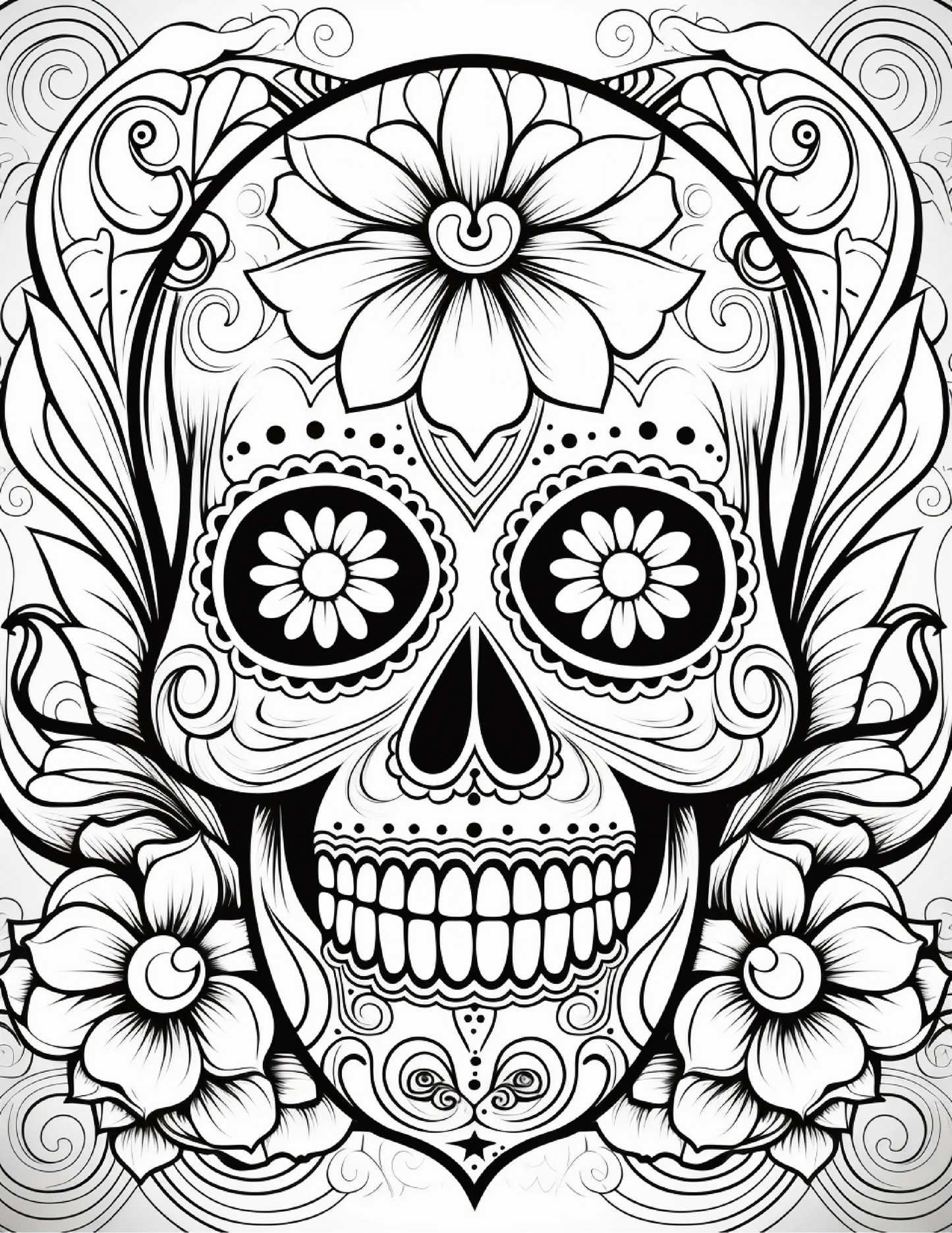 100 Day Of The Dead Coloring Pages 2-Robs Books