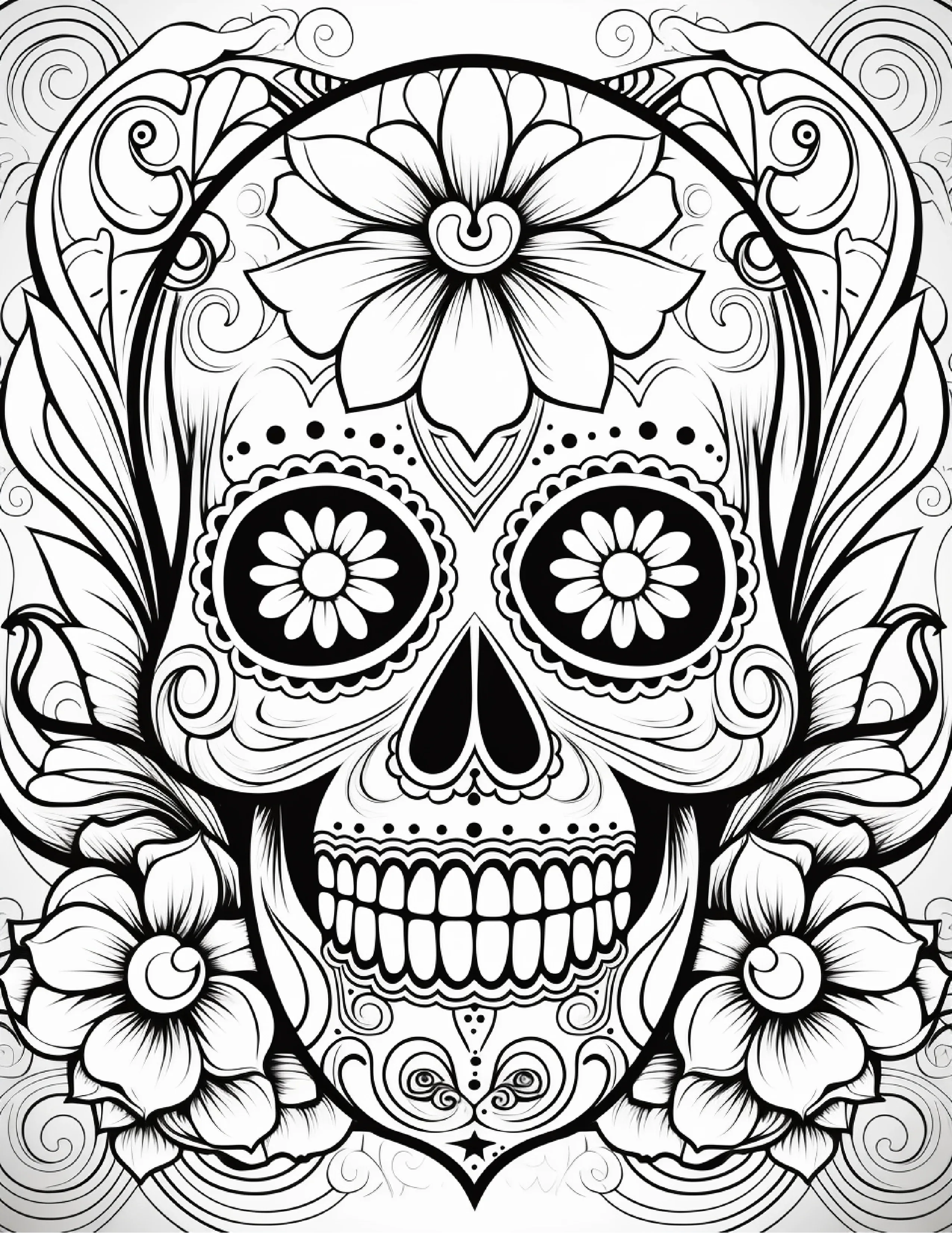 100 Day Of The Dead Coloring Pages 2 - Robs Books