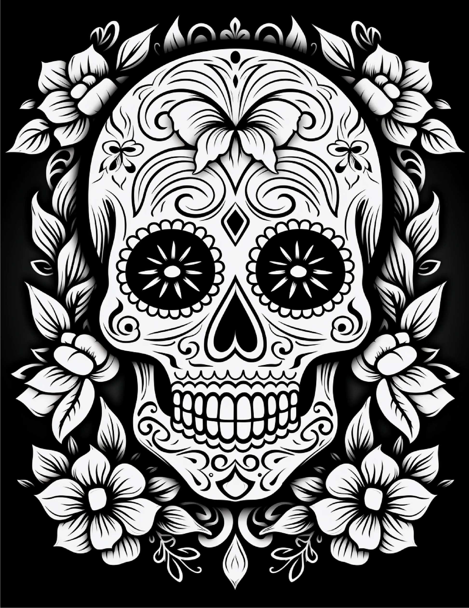 100 Day Of The Dead Coloring Pages 2-Robs Books