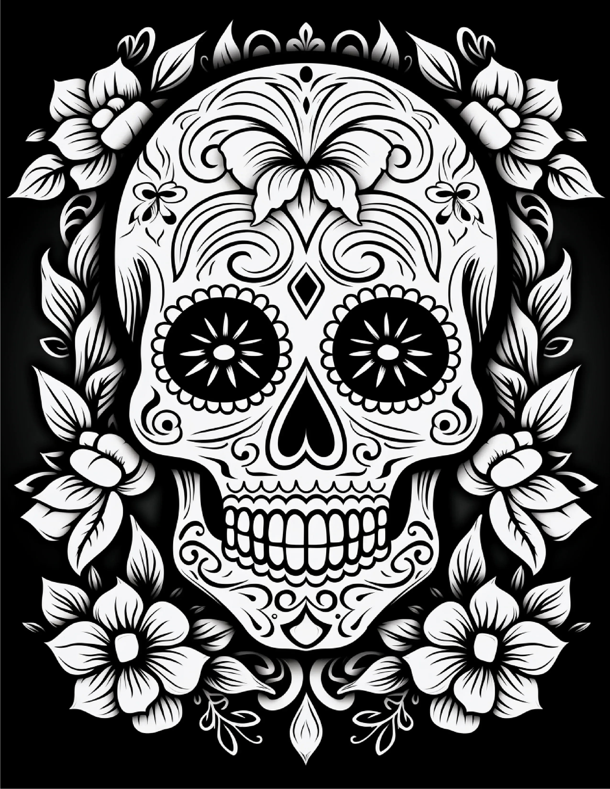 100 Day Of The Dead Coloring Pages 2 - Robs Books
