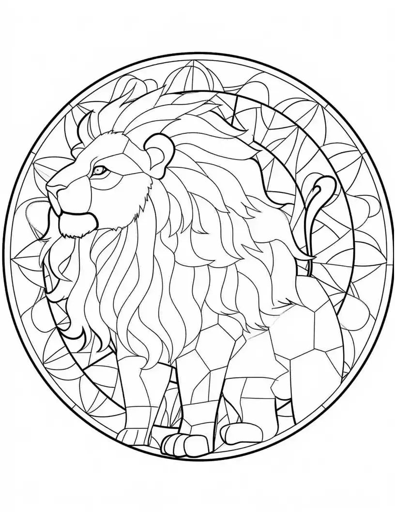100 Animals Stained Glass Coloring Pages 2-Robs Books