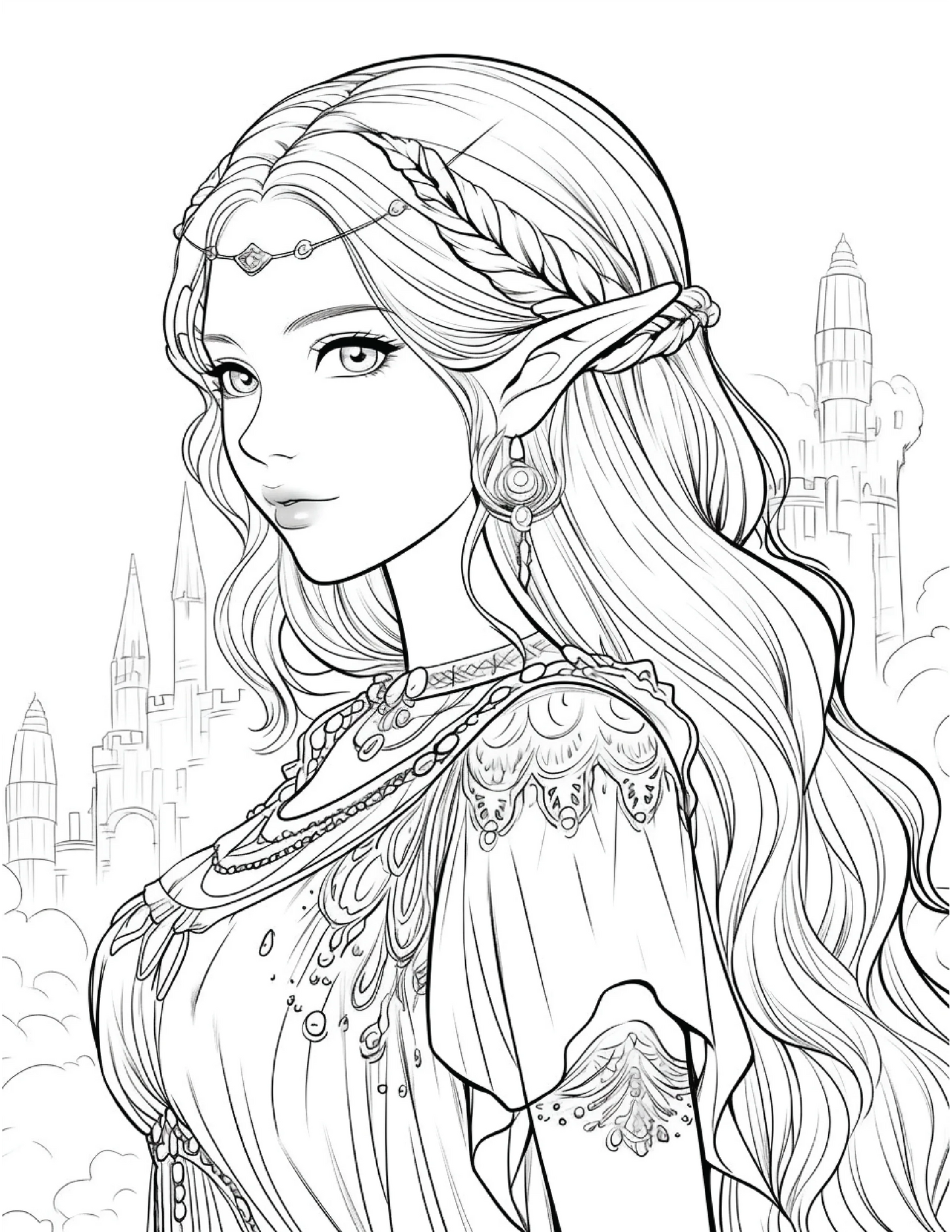 300 Elf Princess Coloring Pages 11-Robs Books