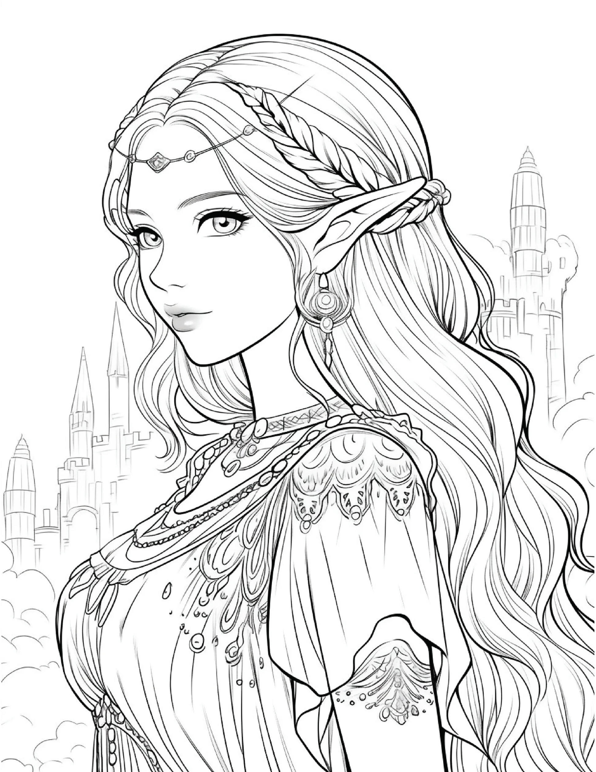 300 Elf Princess Coloring Pages 11-Robs Books