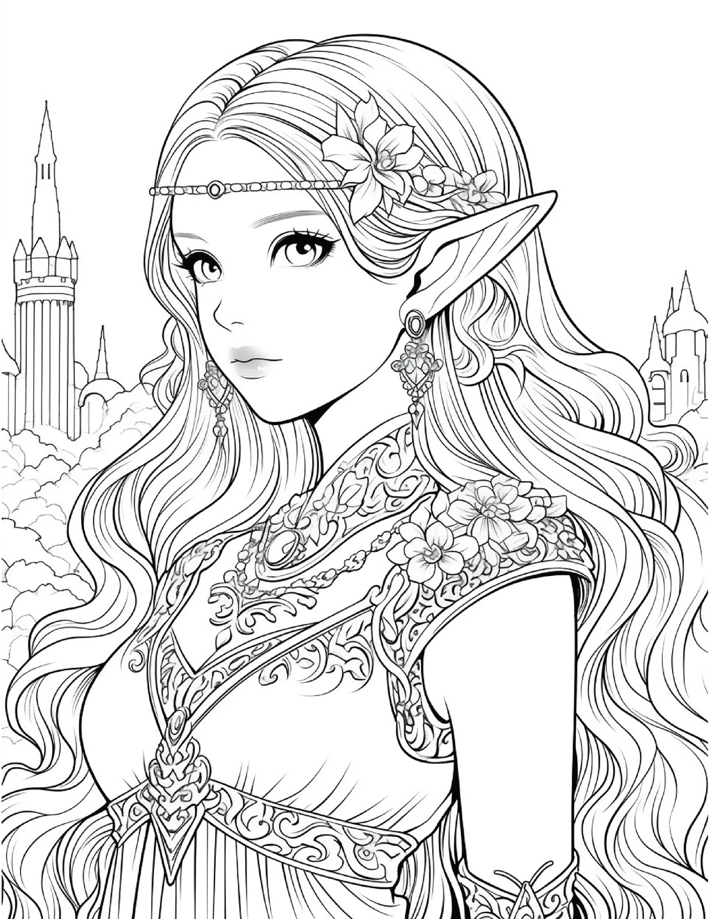 300 Elf Princess Coloring Pages 9-Robs Books