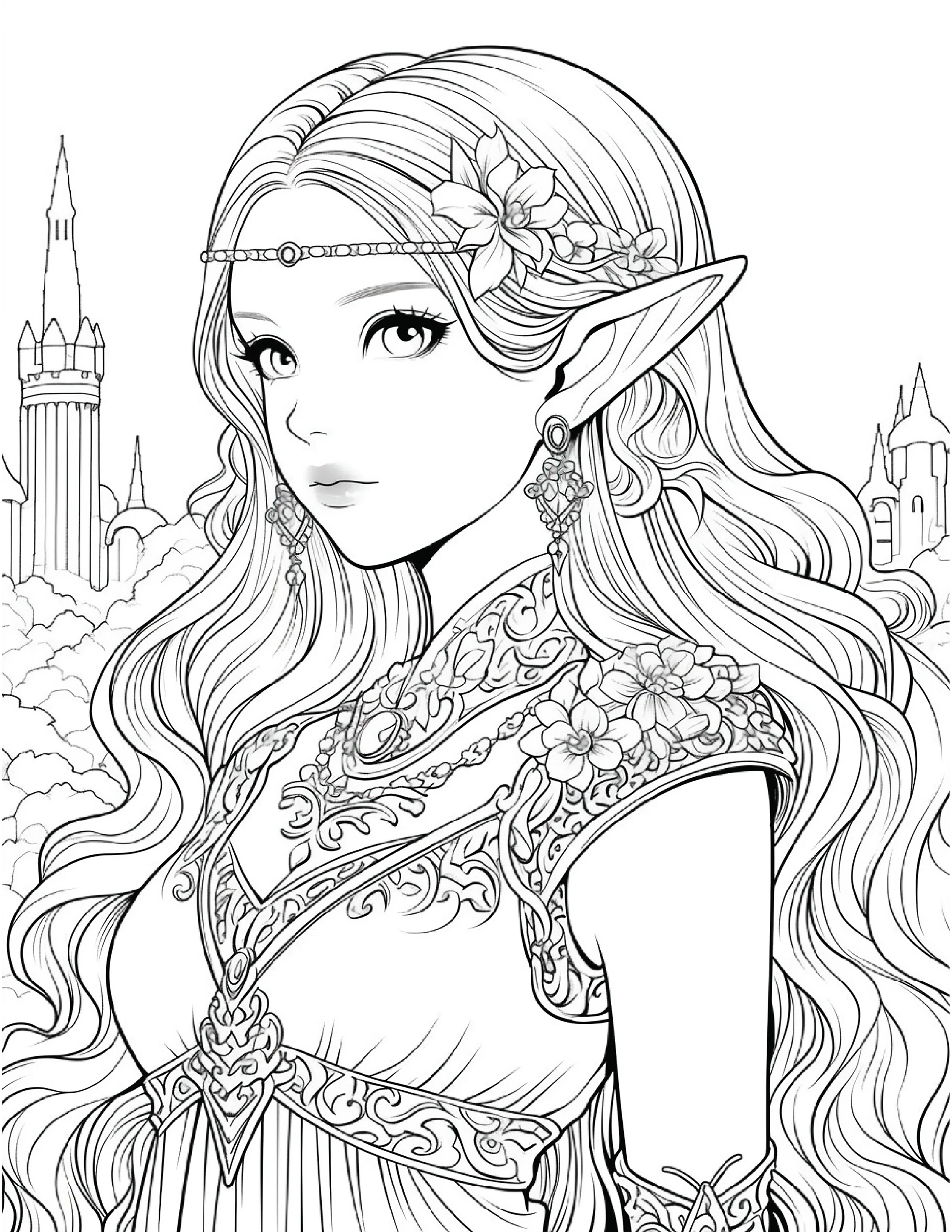 300 Elf Princess Coloring Pages 9-Robs Books