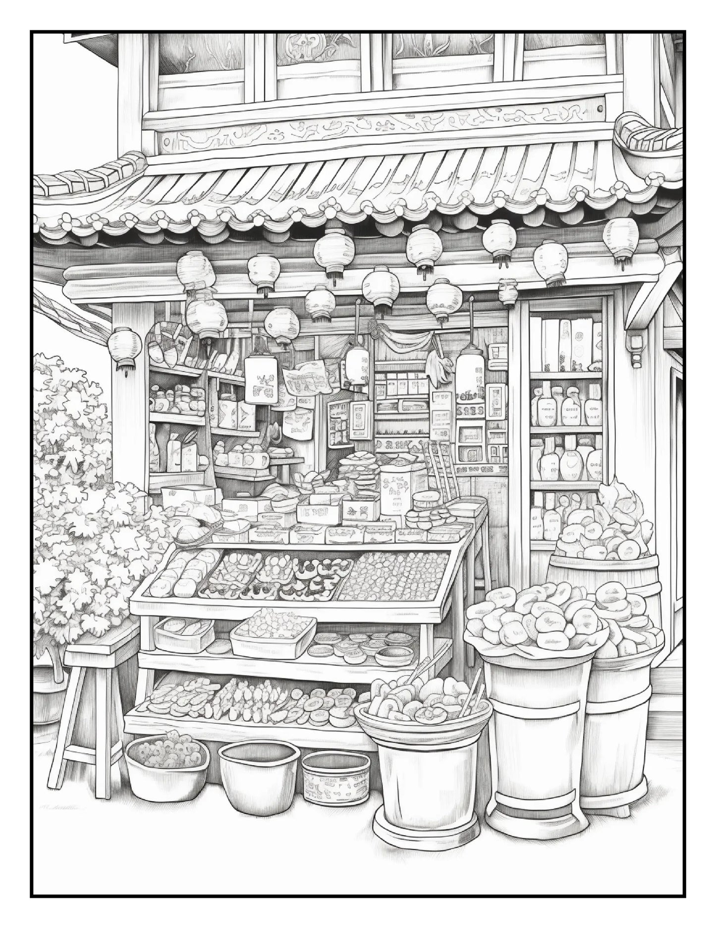 150 Chinese Shop Coloring Pages-Robs Books