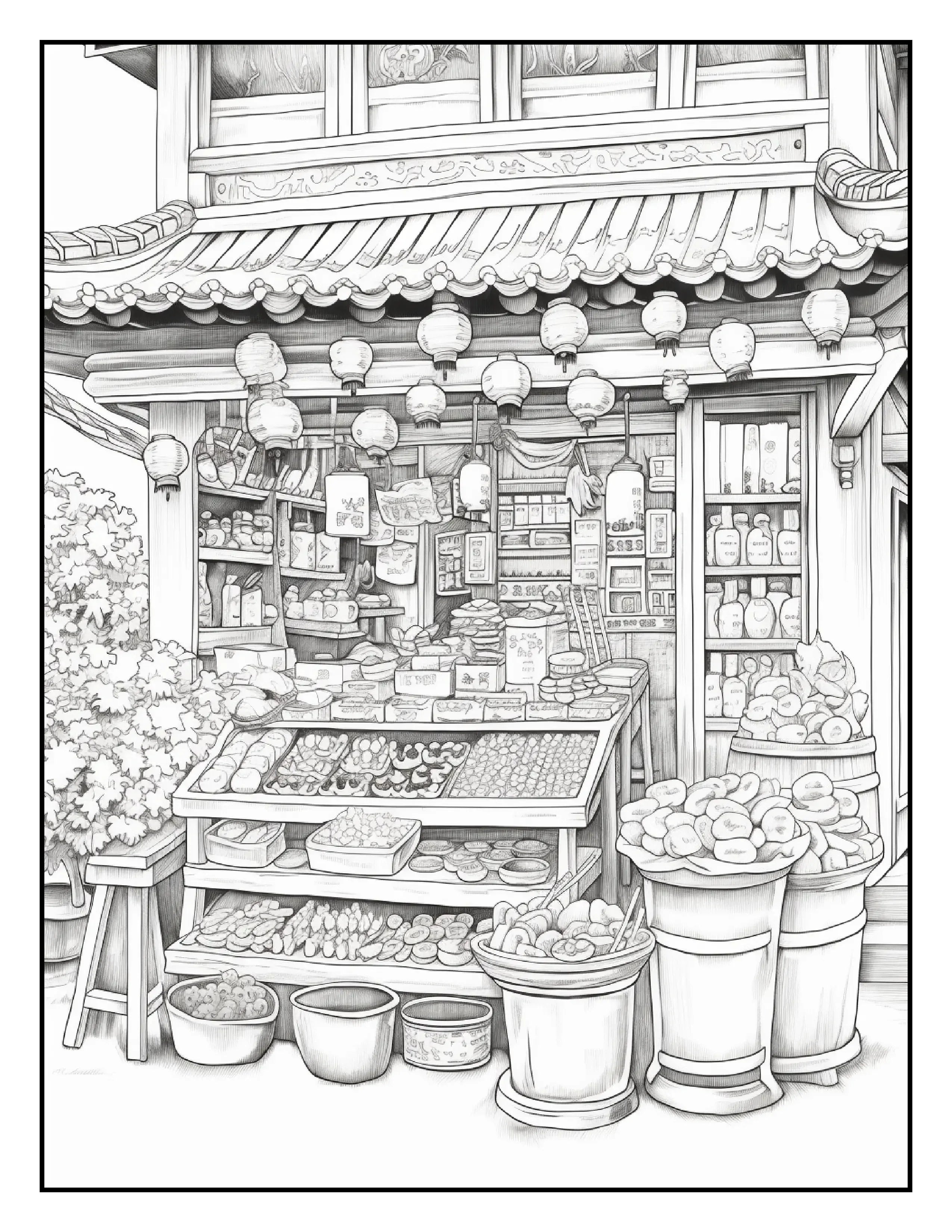 150 Chinese Shop Coloring Pages - Robs Books