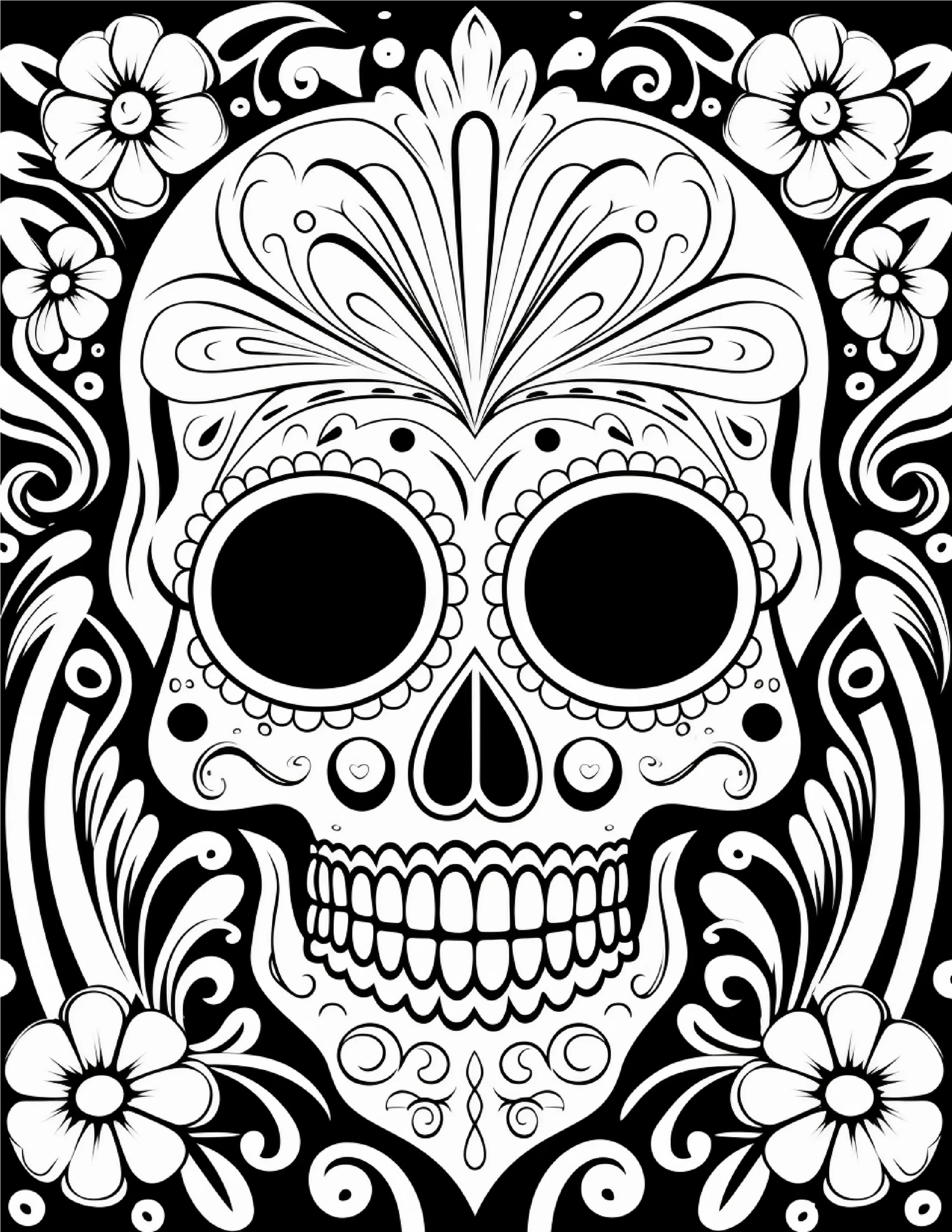 100 Day Of The Dead Coloring Pages 2-Robs Books