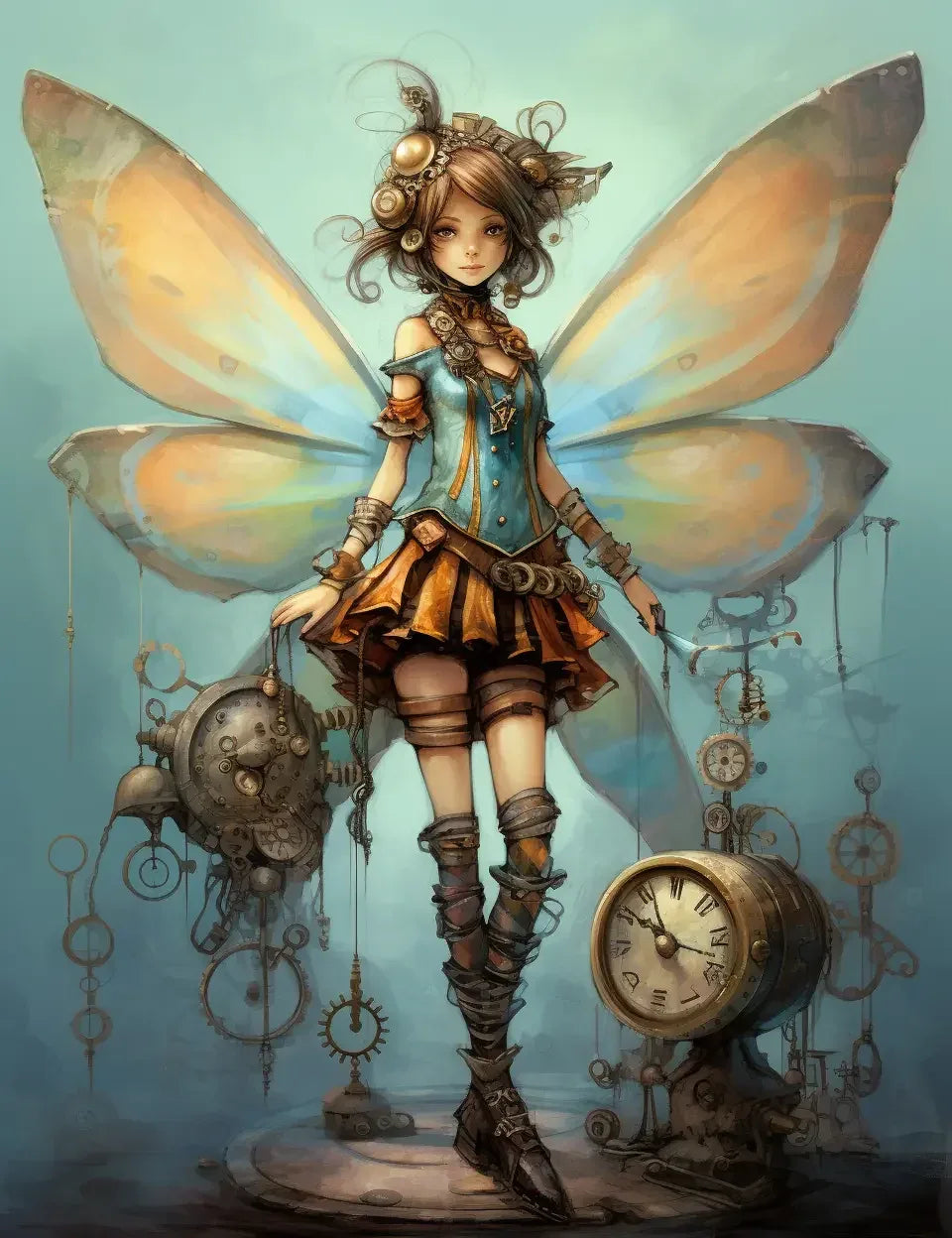 100 Steampunk Fairies Coloring Pages 2-Robs Books