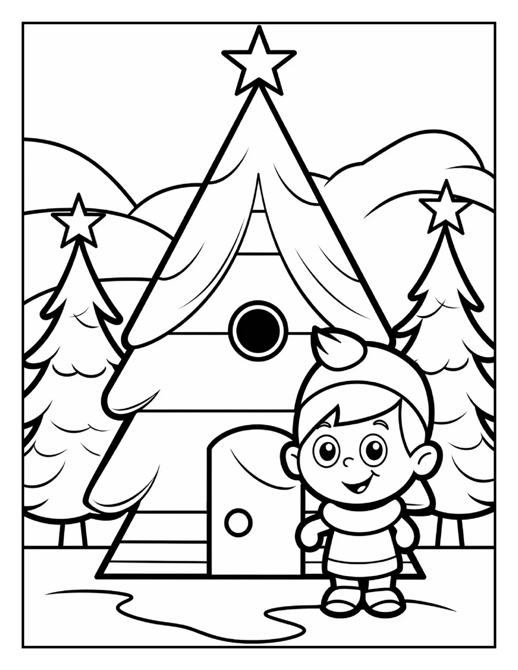 150 Christmas Coloring Pages For Kids 8 - Robs Books