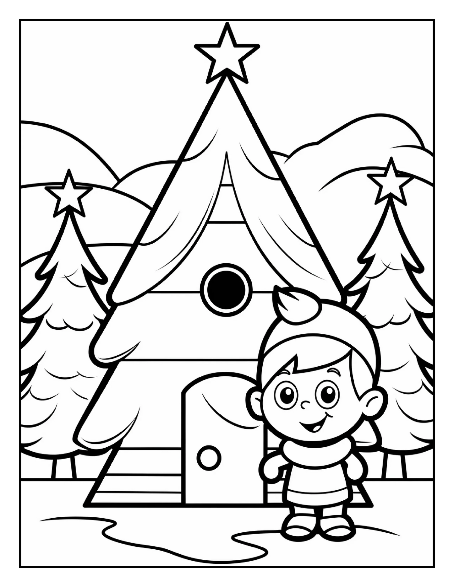 150 Christmas Coloring Pages For Kids 8-Robs Books