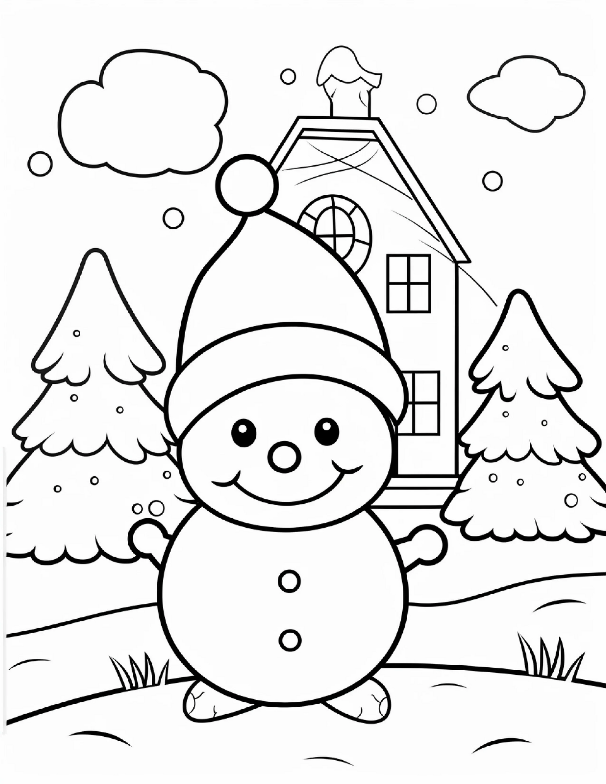 150 Cute Christmas Coloring Pages For Kids 11-Robs Books