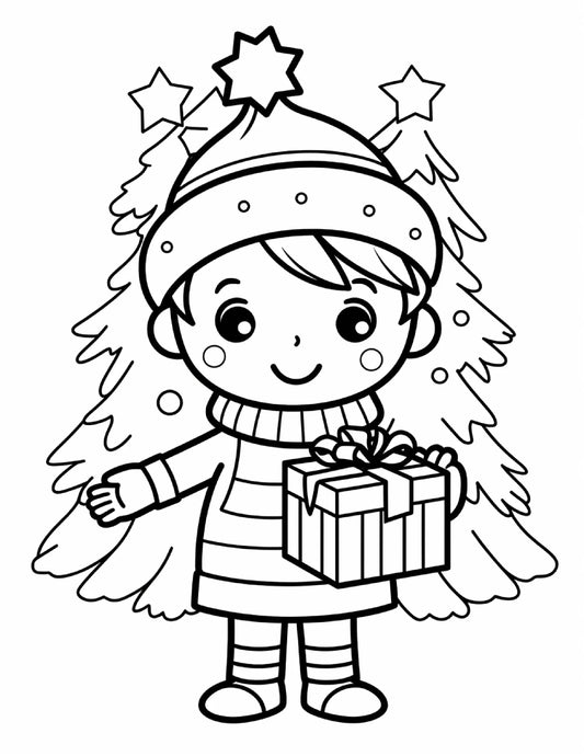 150 Cute Christmas Coloring Pages For Kids 11-Robs Books