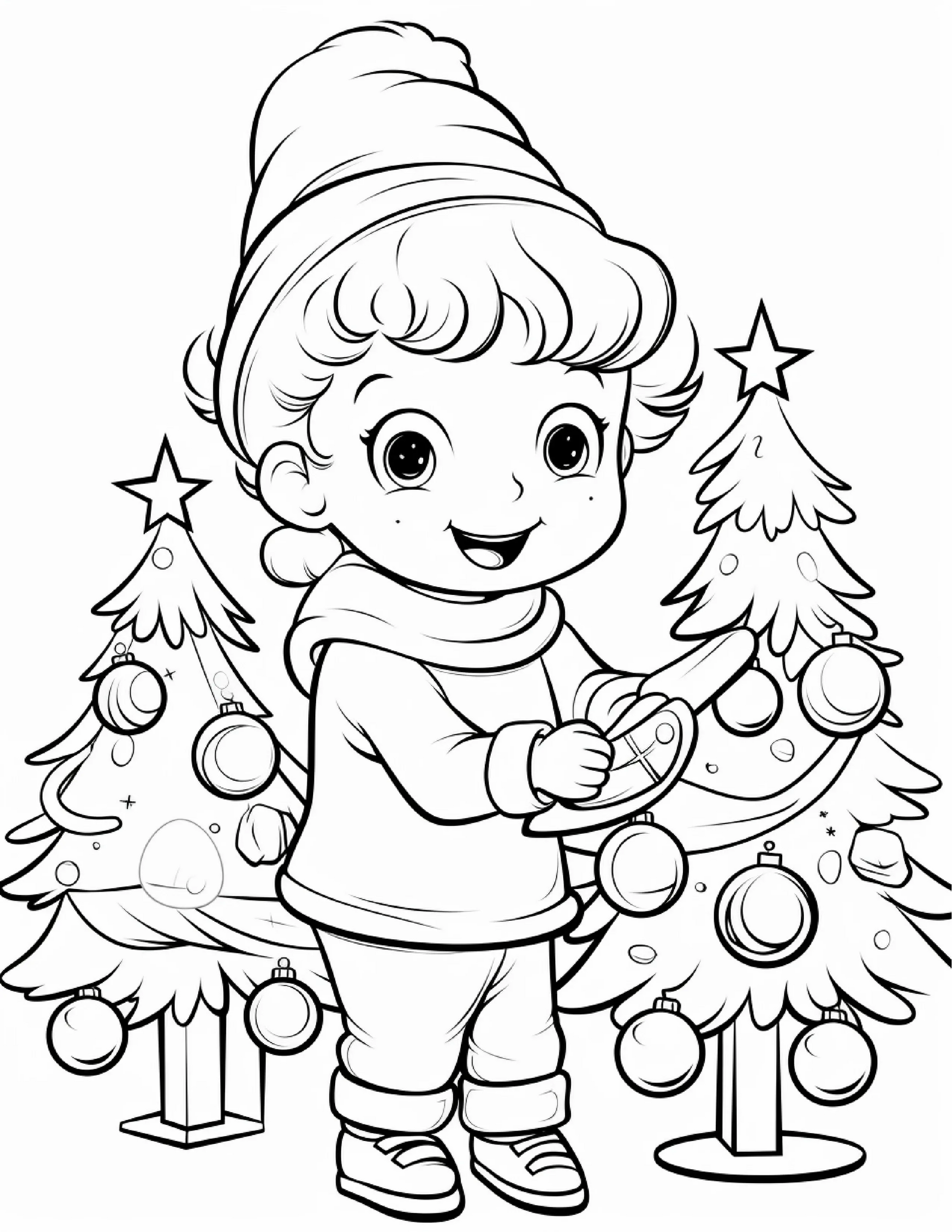 150 Cute Christmas Coloring Pages For Kids 11-Robs Books