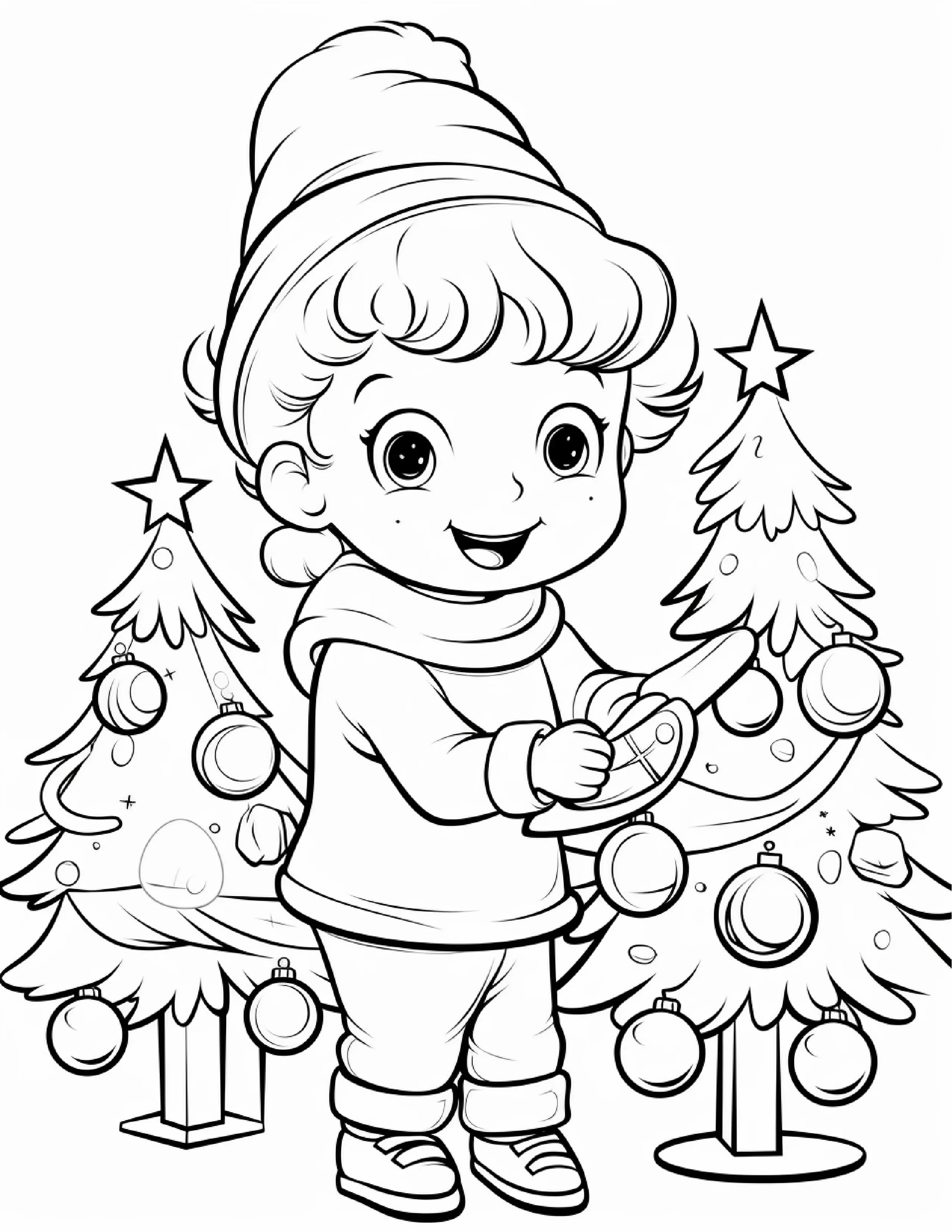 150 Cute Christmas Coloring Pages For Kids 11 - Robs Books