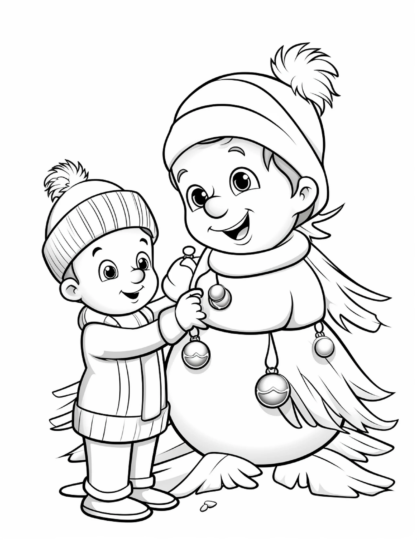 150 Cute Christmas Coloring Pages For Kids 11-Robs Books