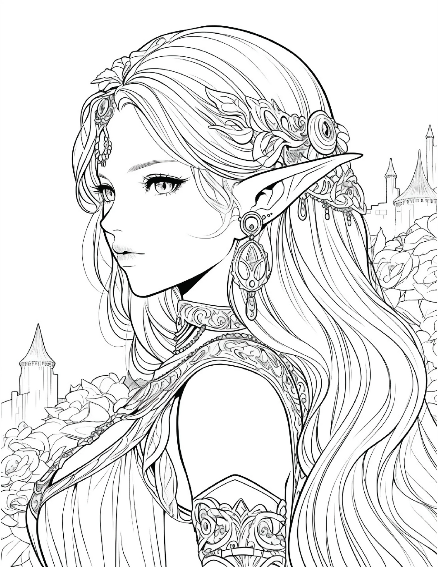 300 Elf Princess Coloring Pages 9-Robs Books