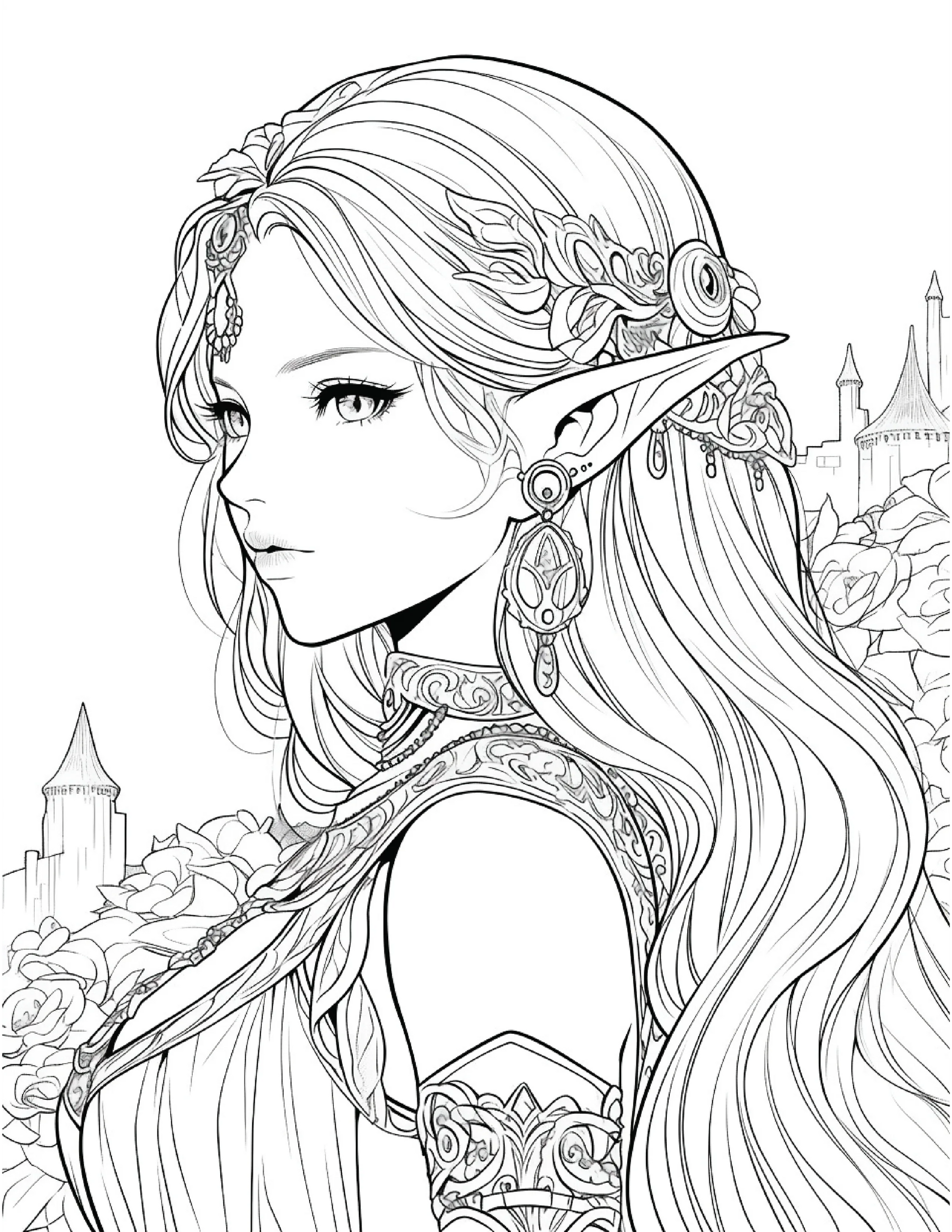 300 Elf Princess Coloring Pages 9-Robs Books