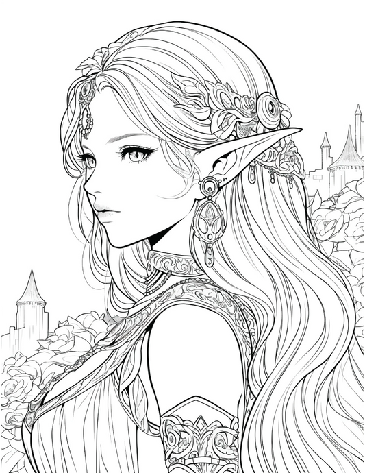 300 Elf Princess Coloring Pages 9-Robs Books