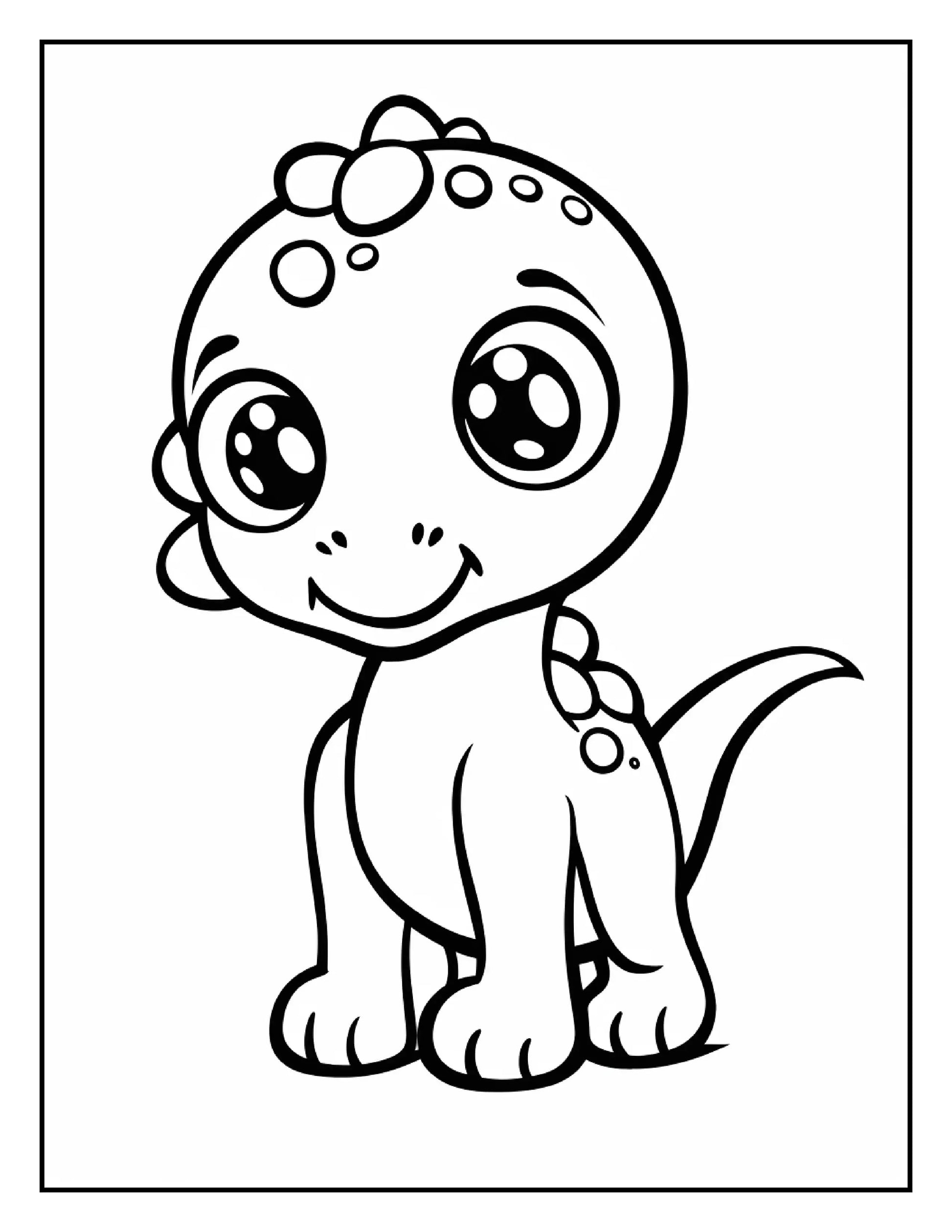 170+ Cute Dinosaur Coloring Pages For Kids 1-Robs Books