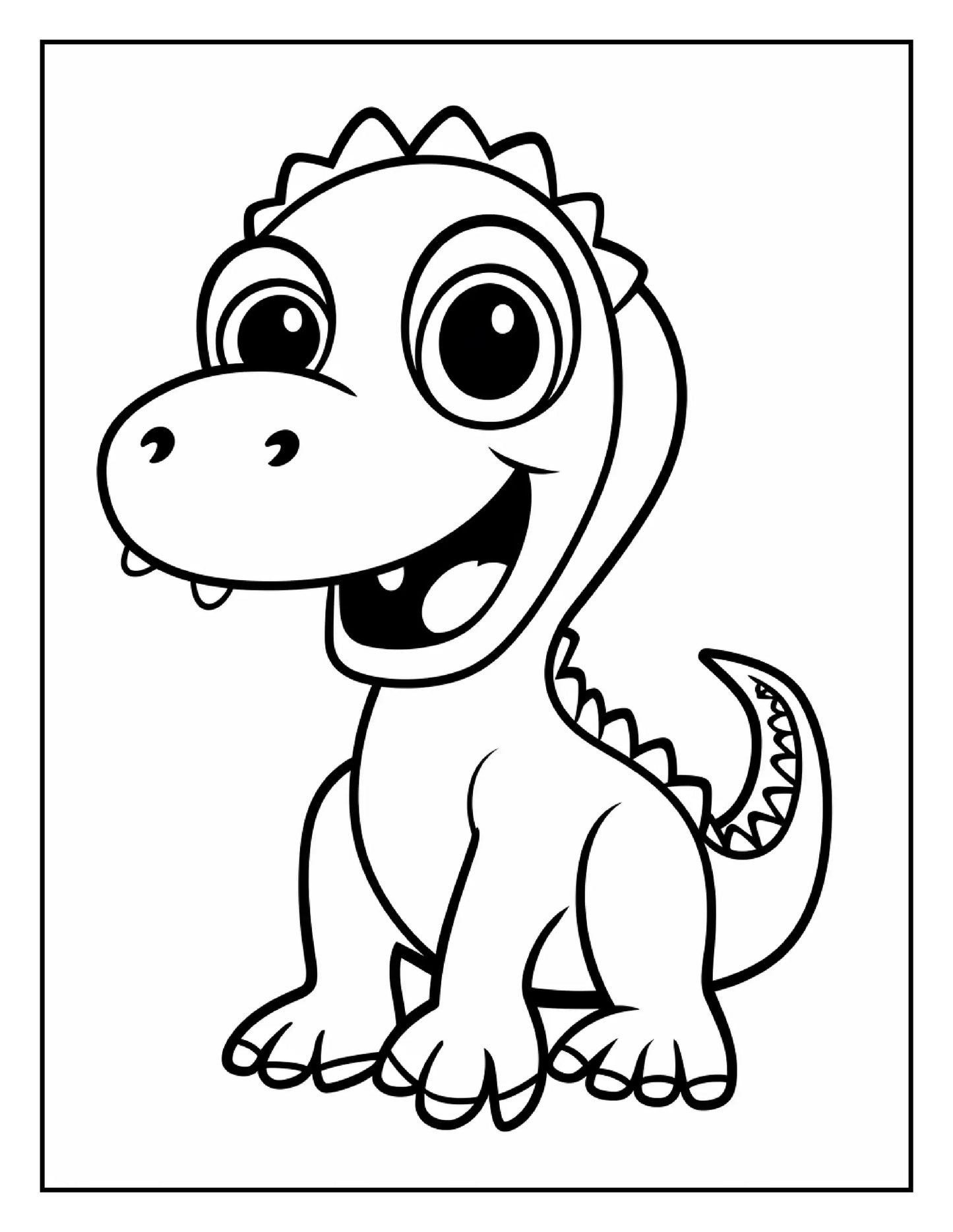 170+ Cute Dinosaur Coloring Pages For Kids 1-Robs Books
