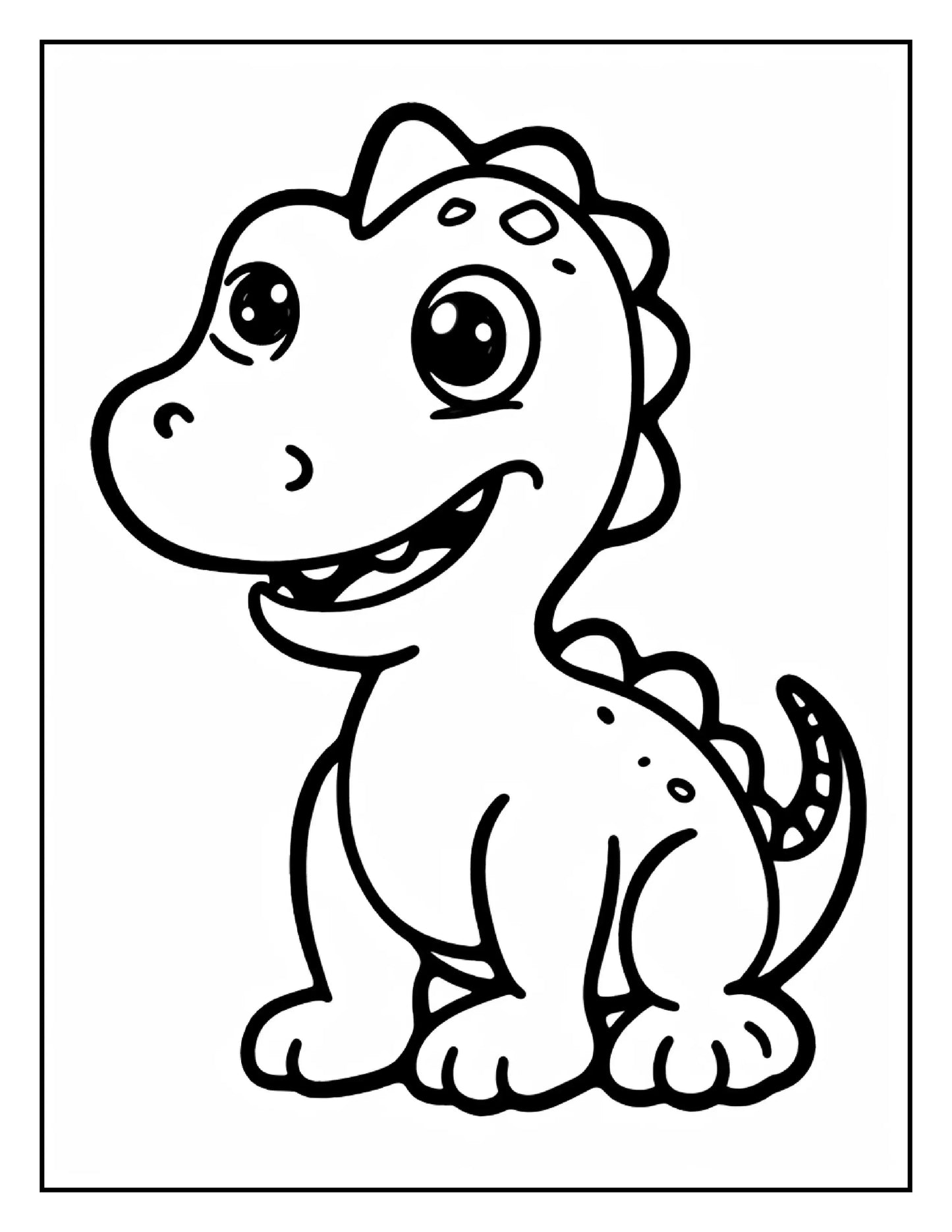 170+ Cute Dinosaur Coloring Pages For Kids 1-Robs Books
