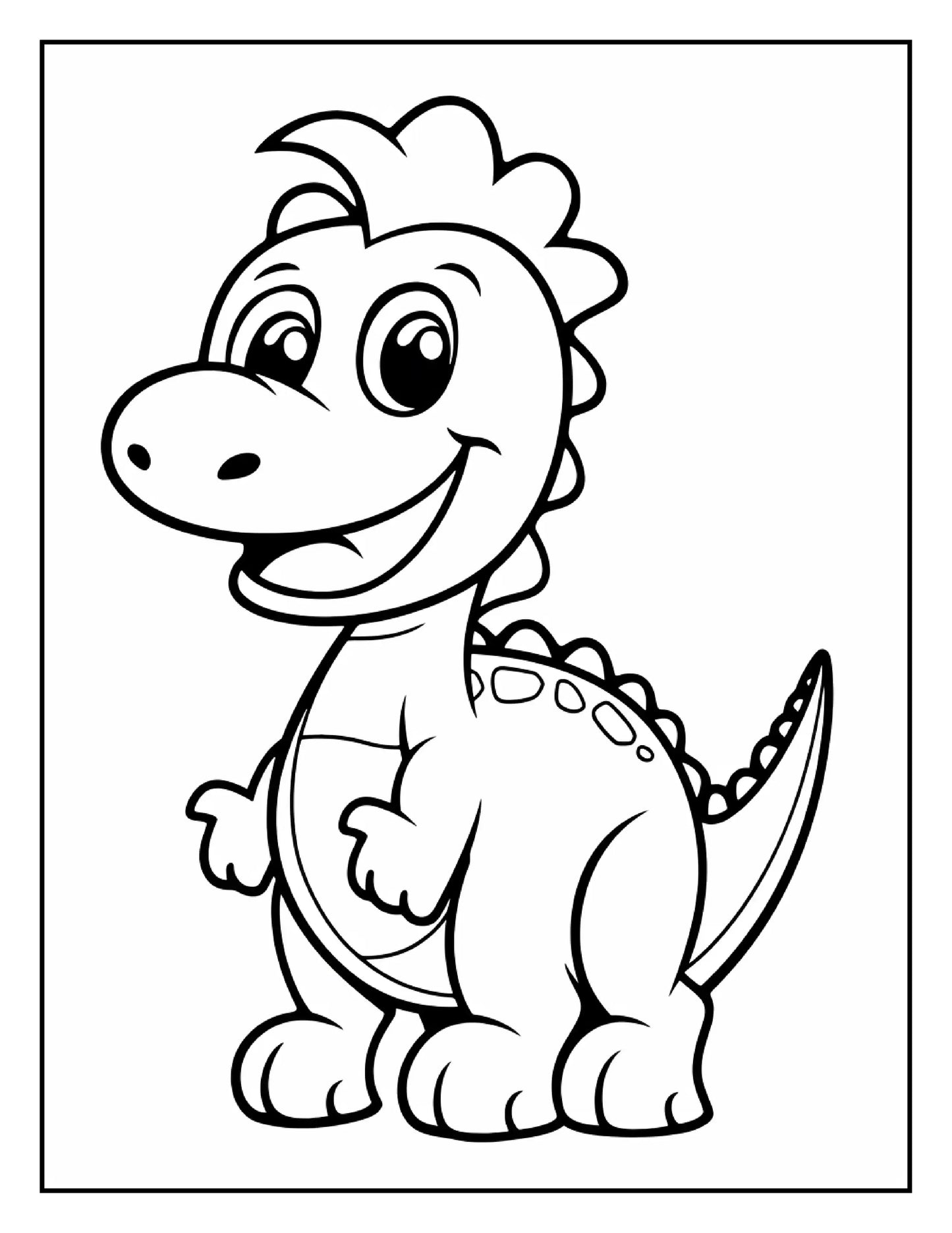 170+ Cute Dinosaur Coloring Pages For Kids 1-Robs Books