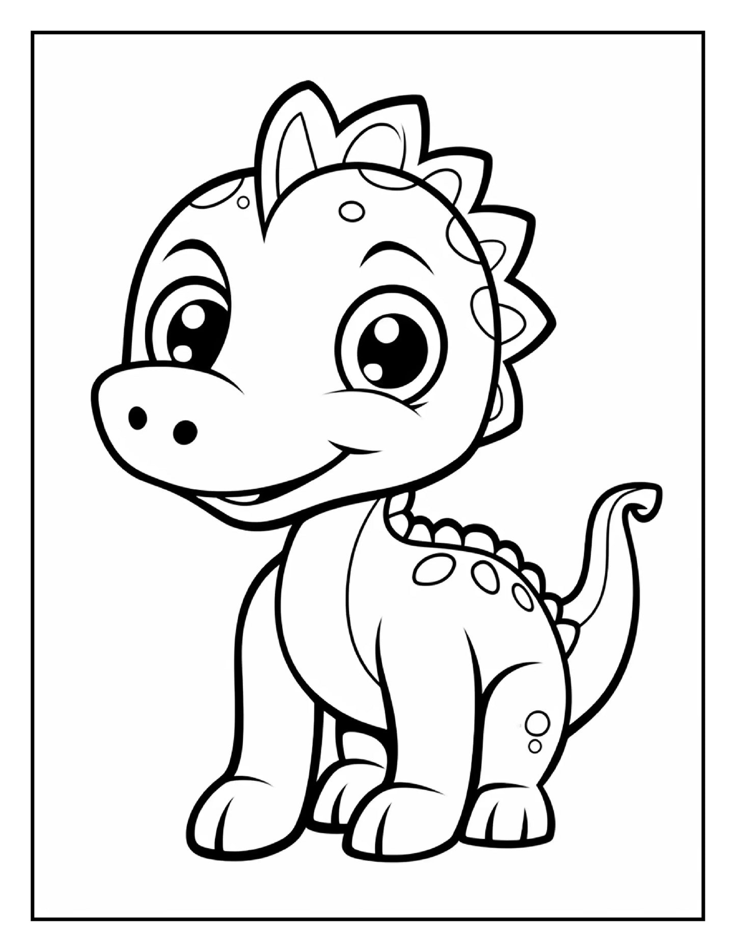 170+ Cute Dinosaur Coloring Pages For Kids 1-Robs Books