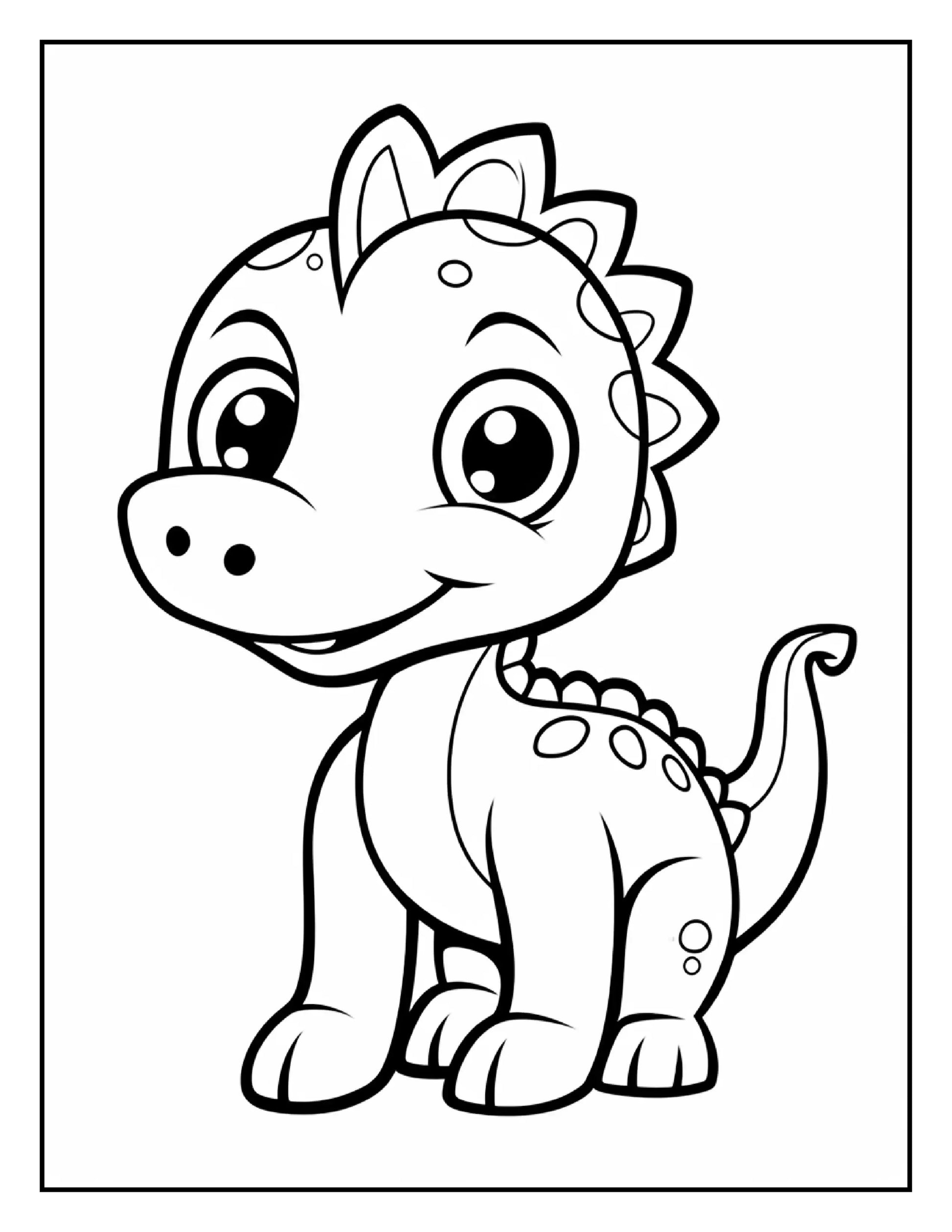 170+ Cute Dinosaur Coloring Pages For Kids 1-Robs Books