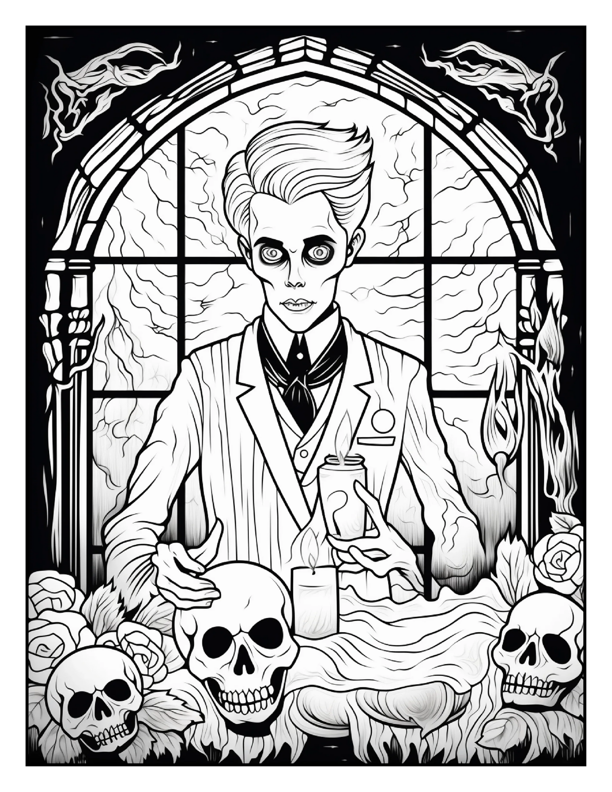 100 Halloween Ghost Coloring Pages For Adults-Robs Books