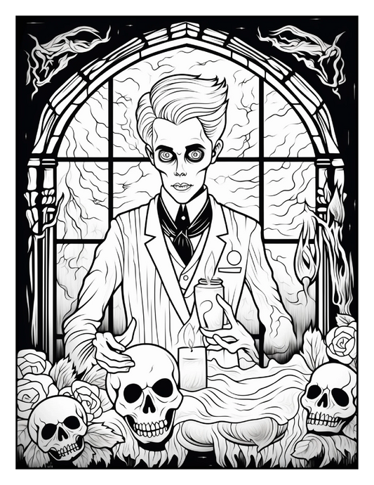 100 Halloween Ghost Coloring Pages For Adults-Robs Books