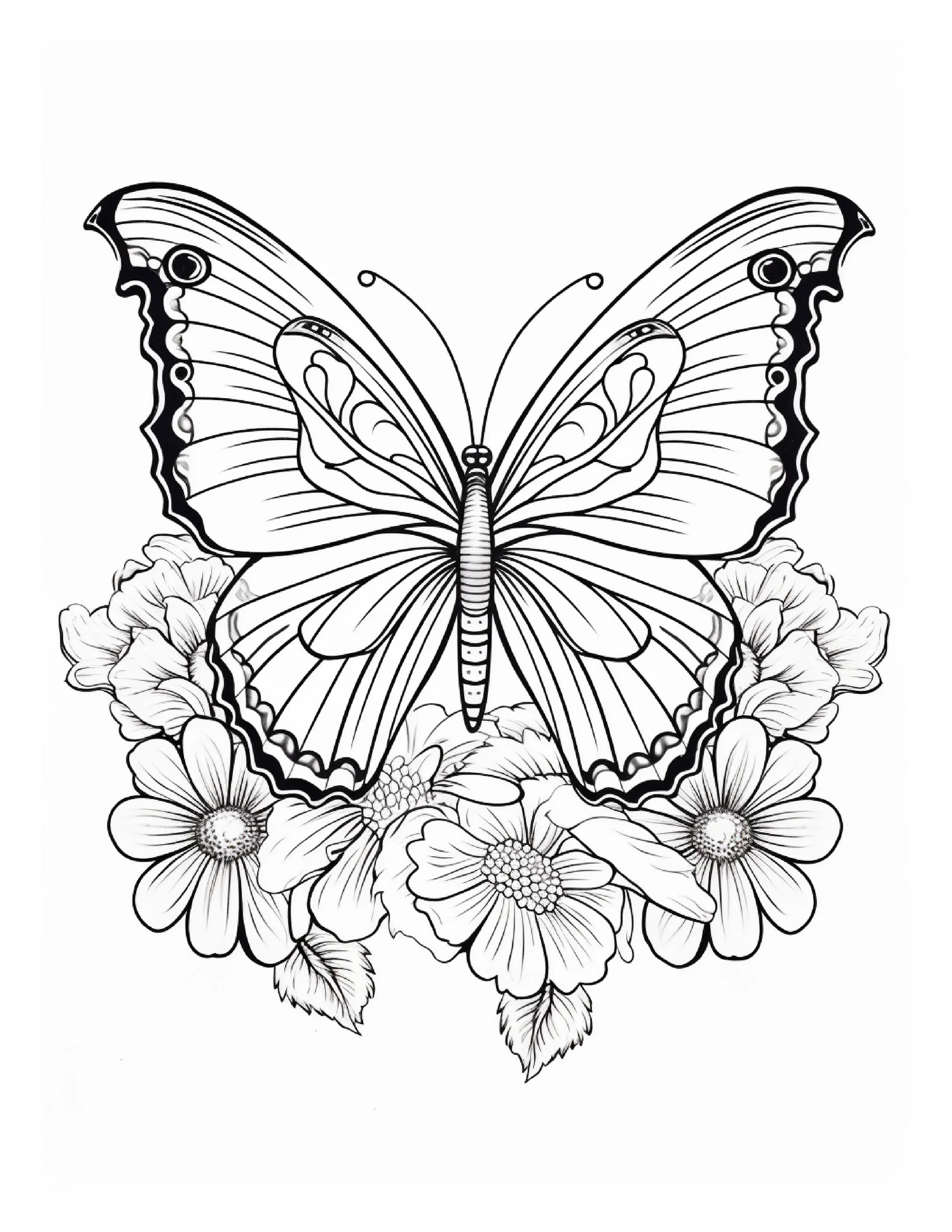 95 Butterfly Coloring Pages 2-Robs Books