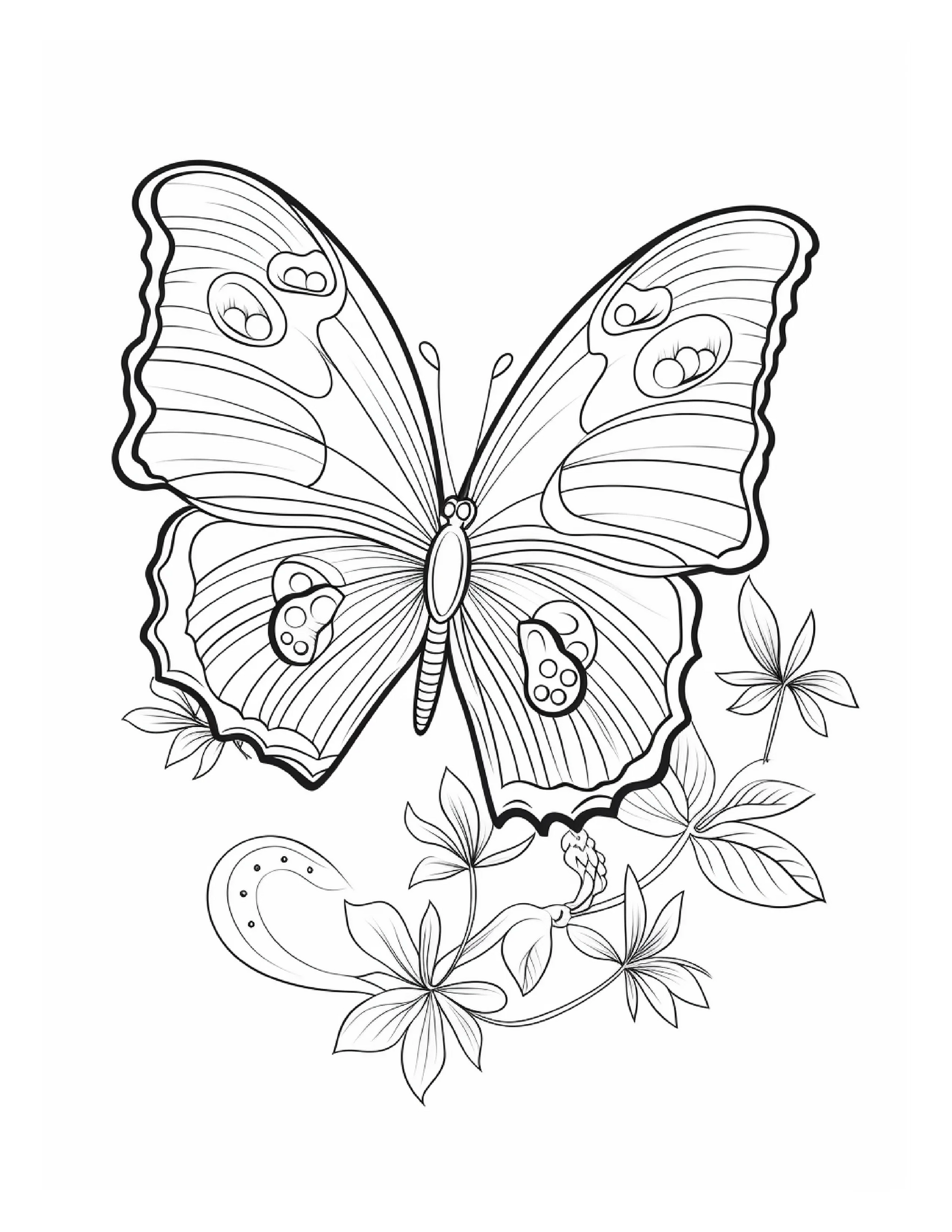 95 Butterfly Coloring Pages 2-Robs Books