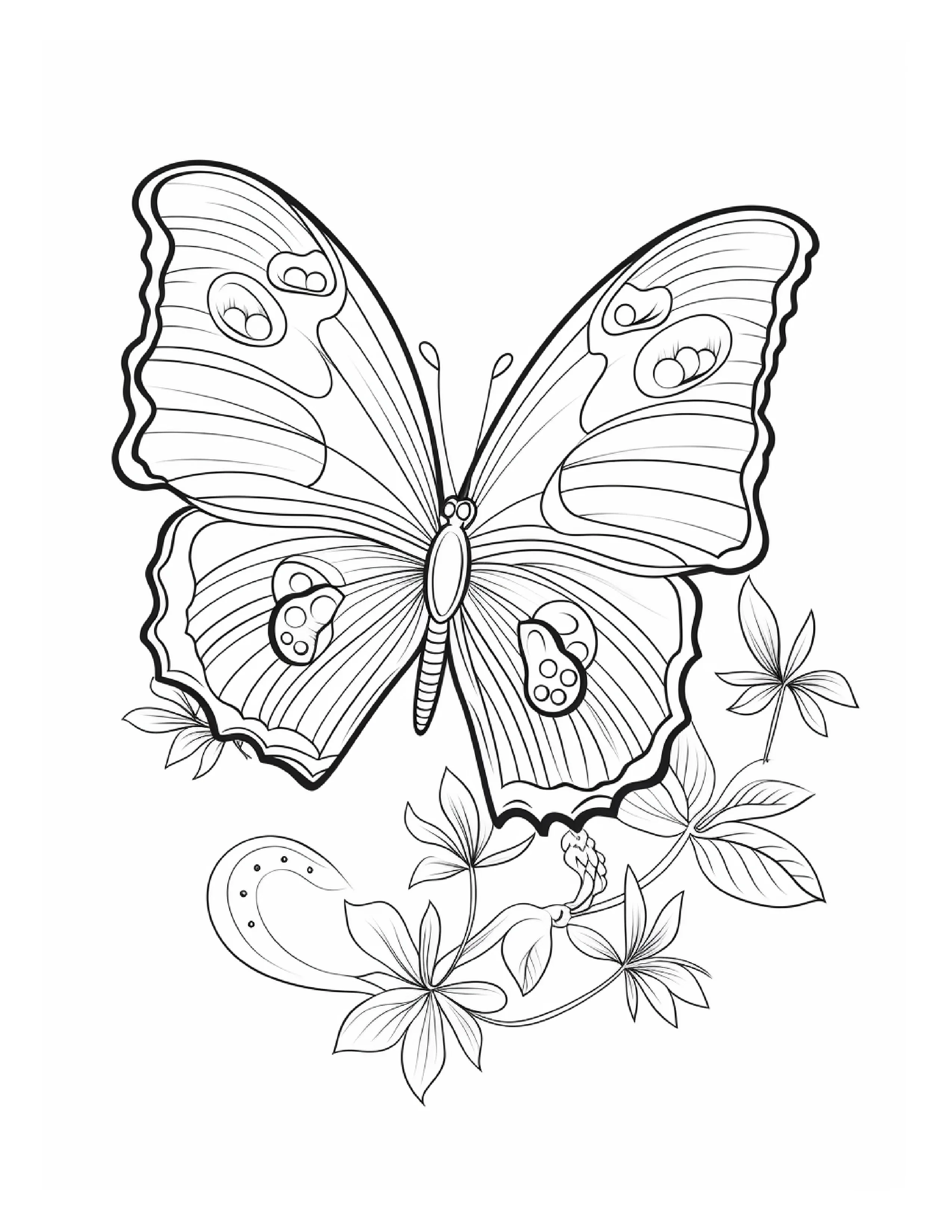 95 Butterfly Coloring Pages 2 - Robs Books
