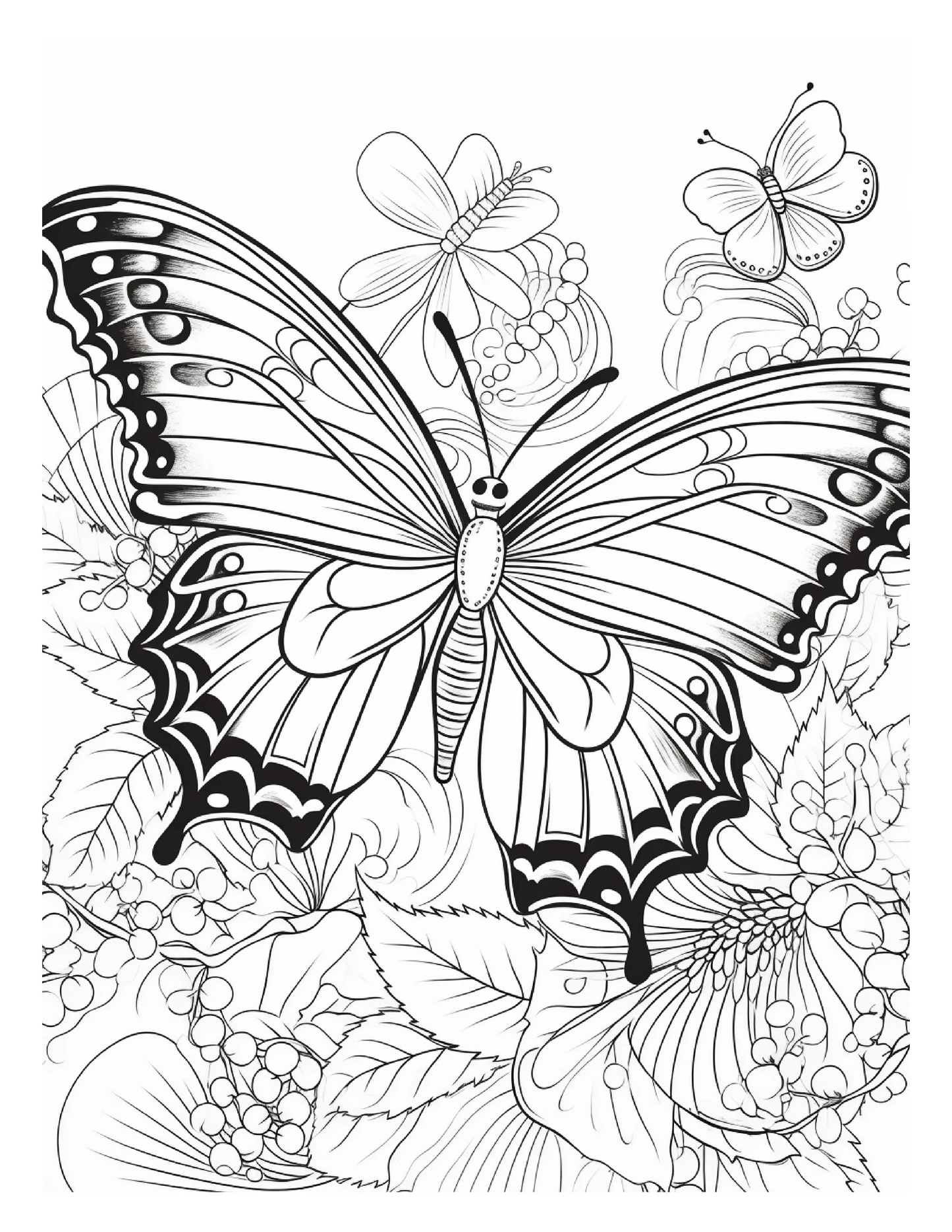 95 Butterfly Coloring Pages 2-Robs Books