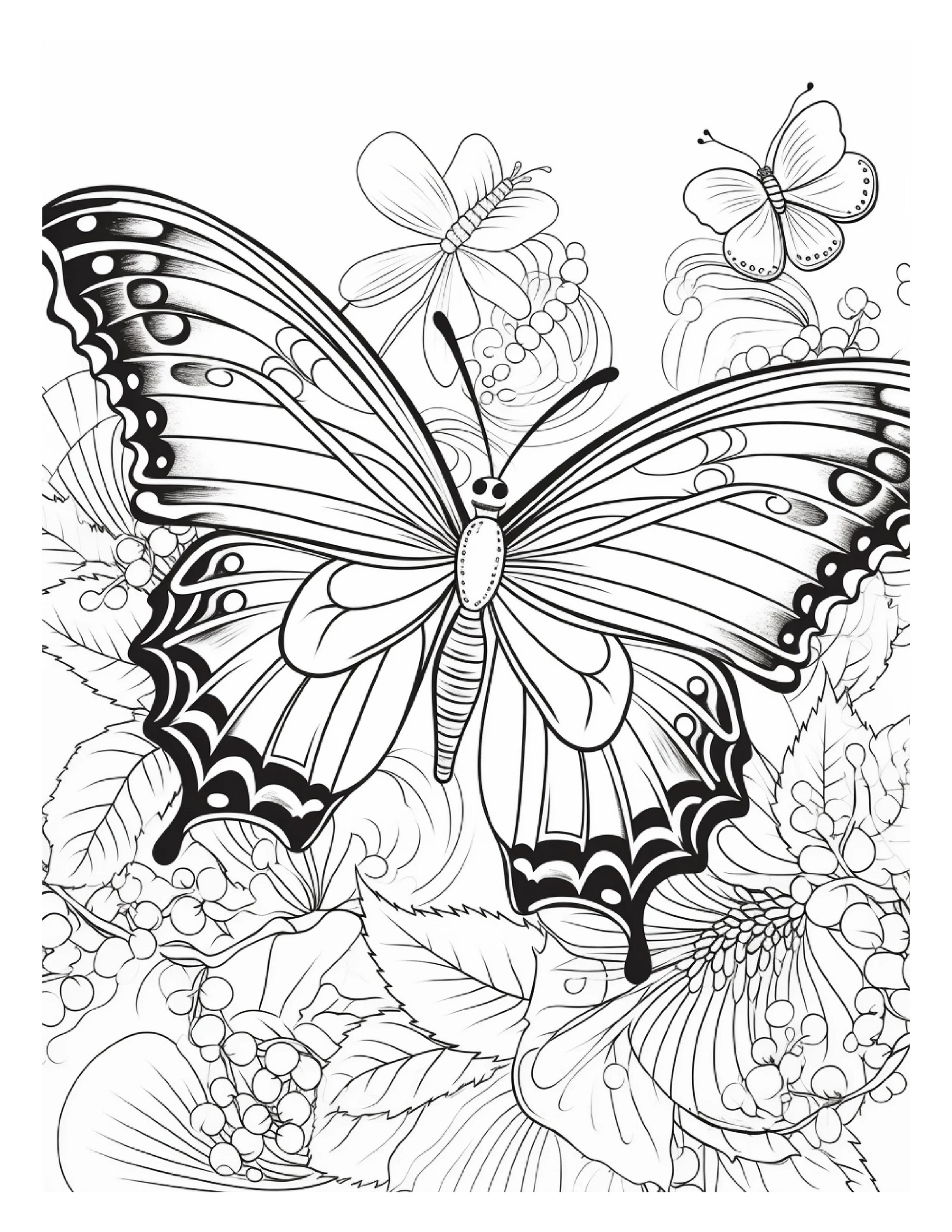 95 Butterfly Coloring Pages 2-Robs Books