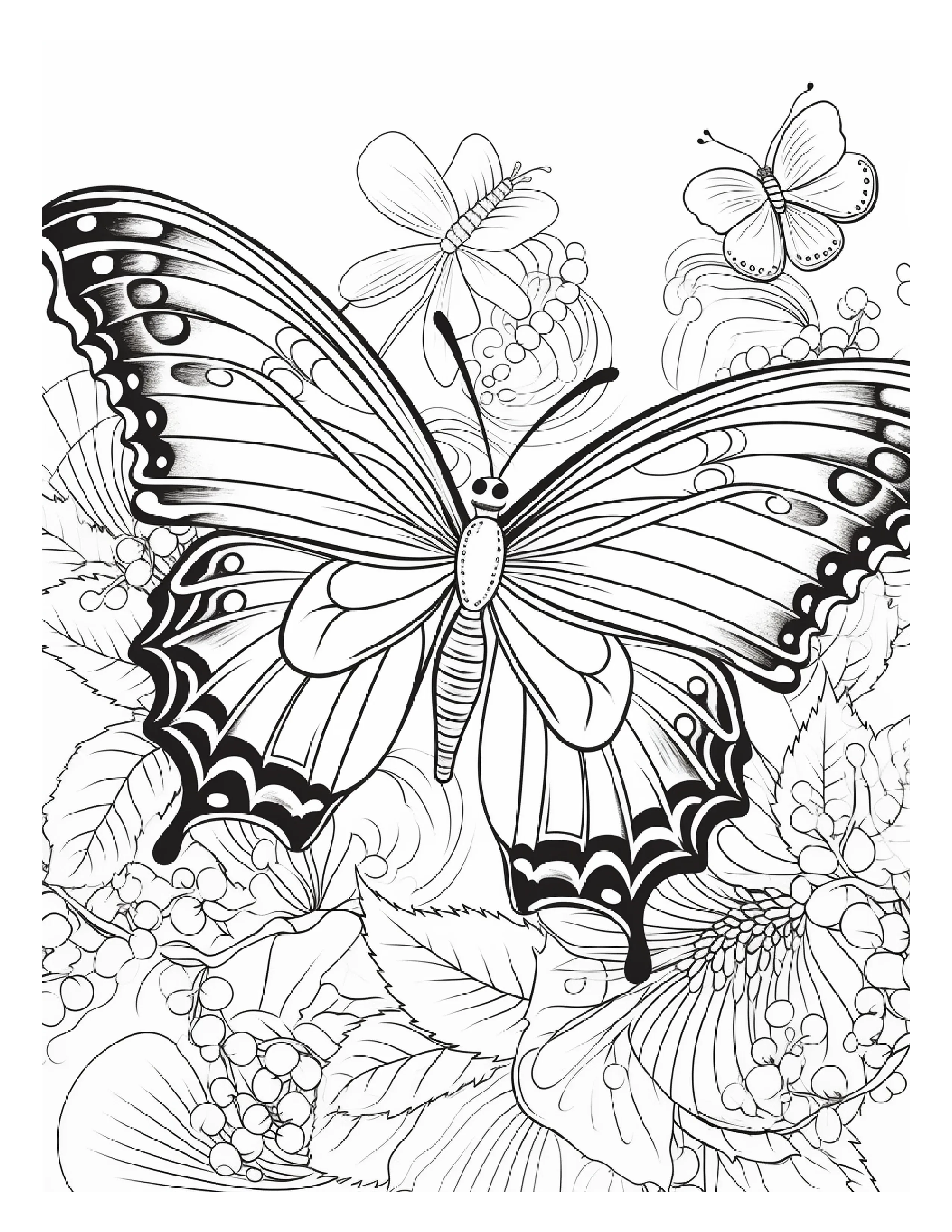 95 Butterfly Coloring Pages 2 - Robs Books