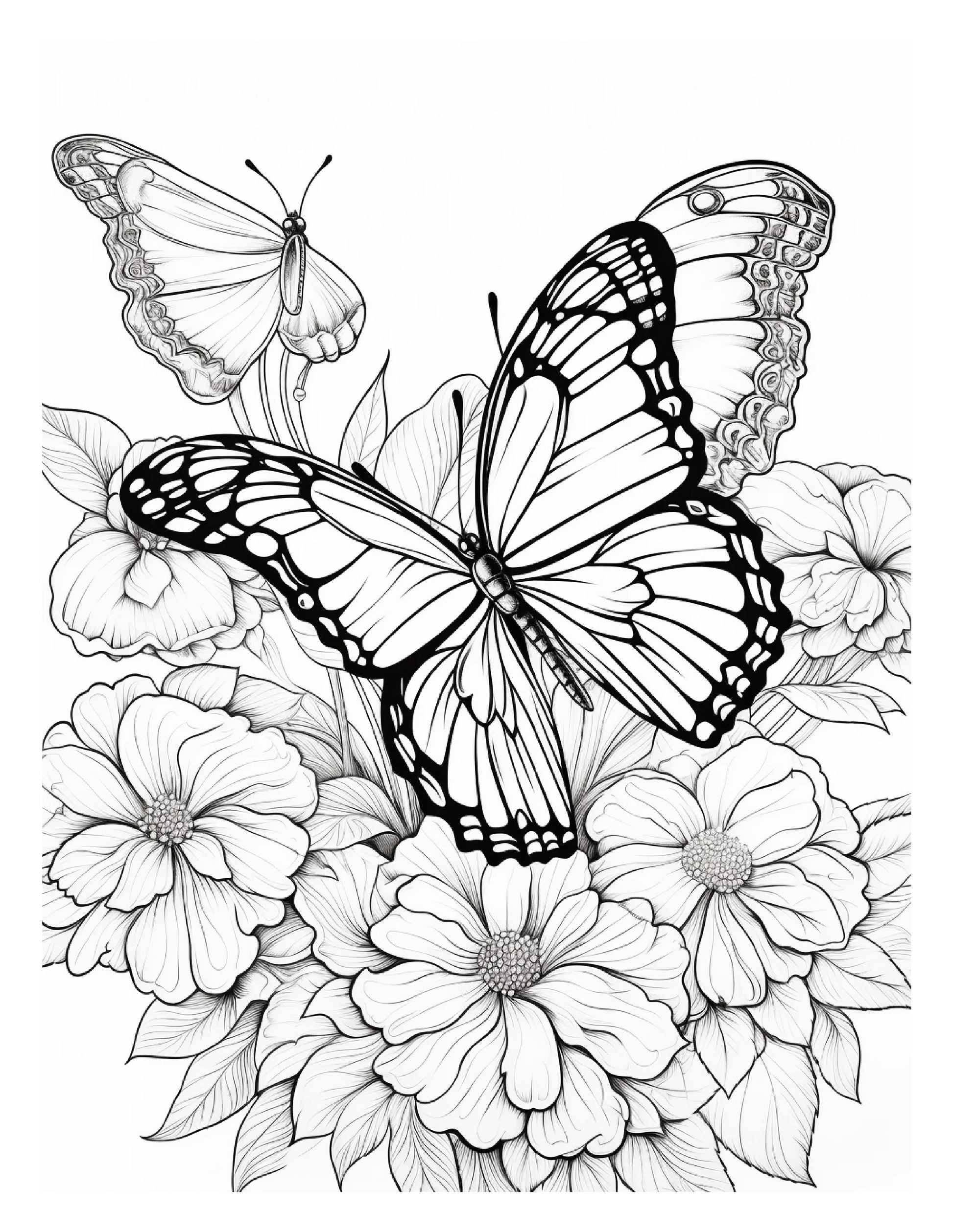 95 Butterfly Coloring Pages 2-Robs Books