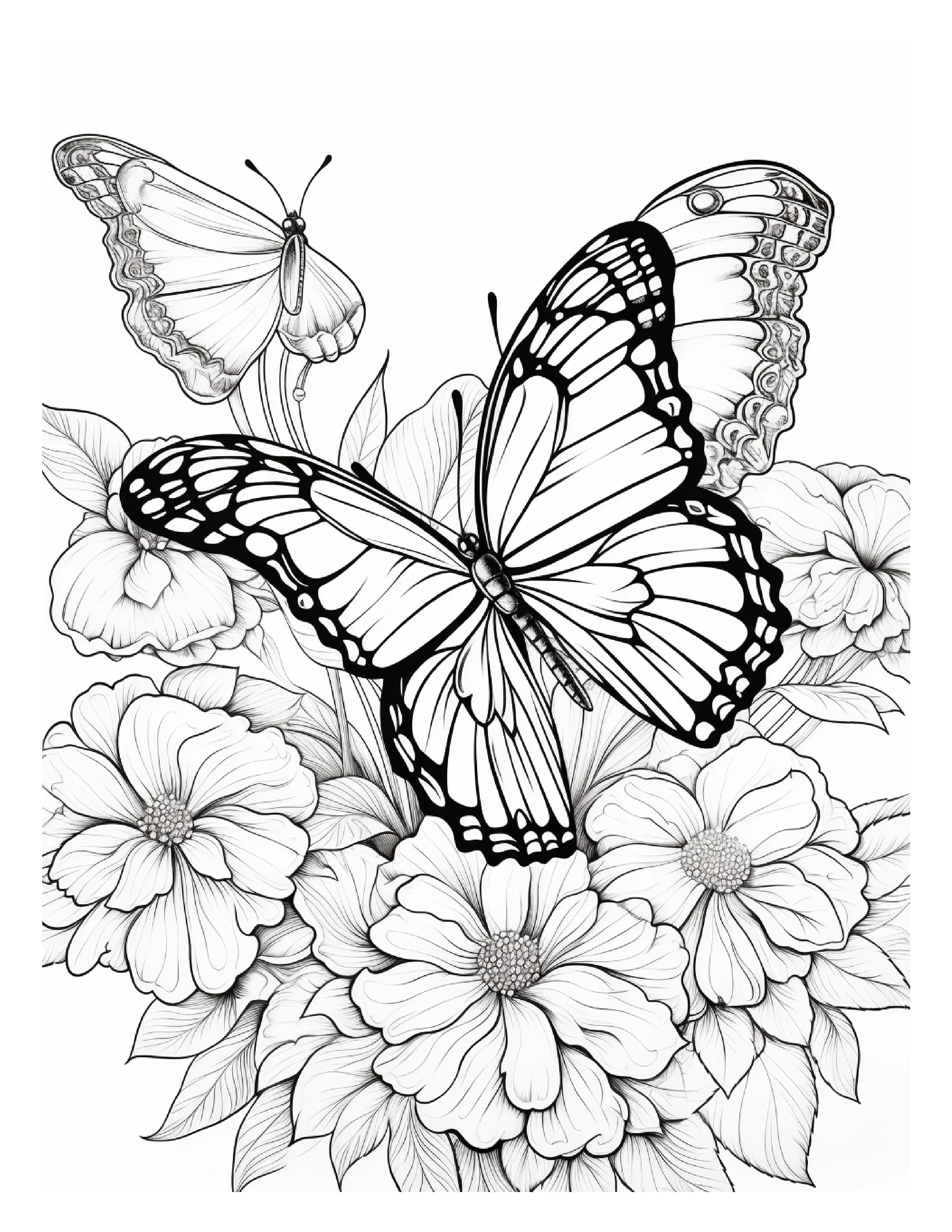 95 Butterfly Coloring Pages 2 - Robs Books