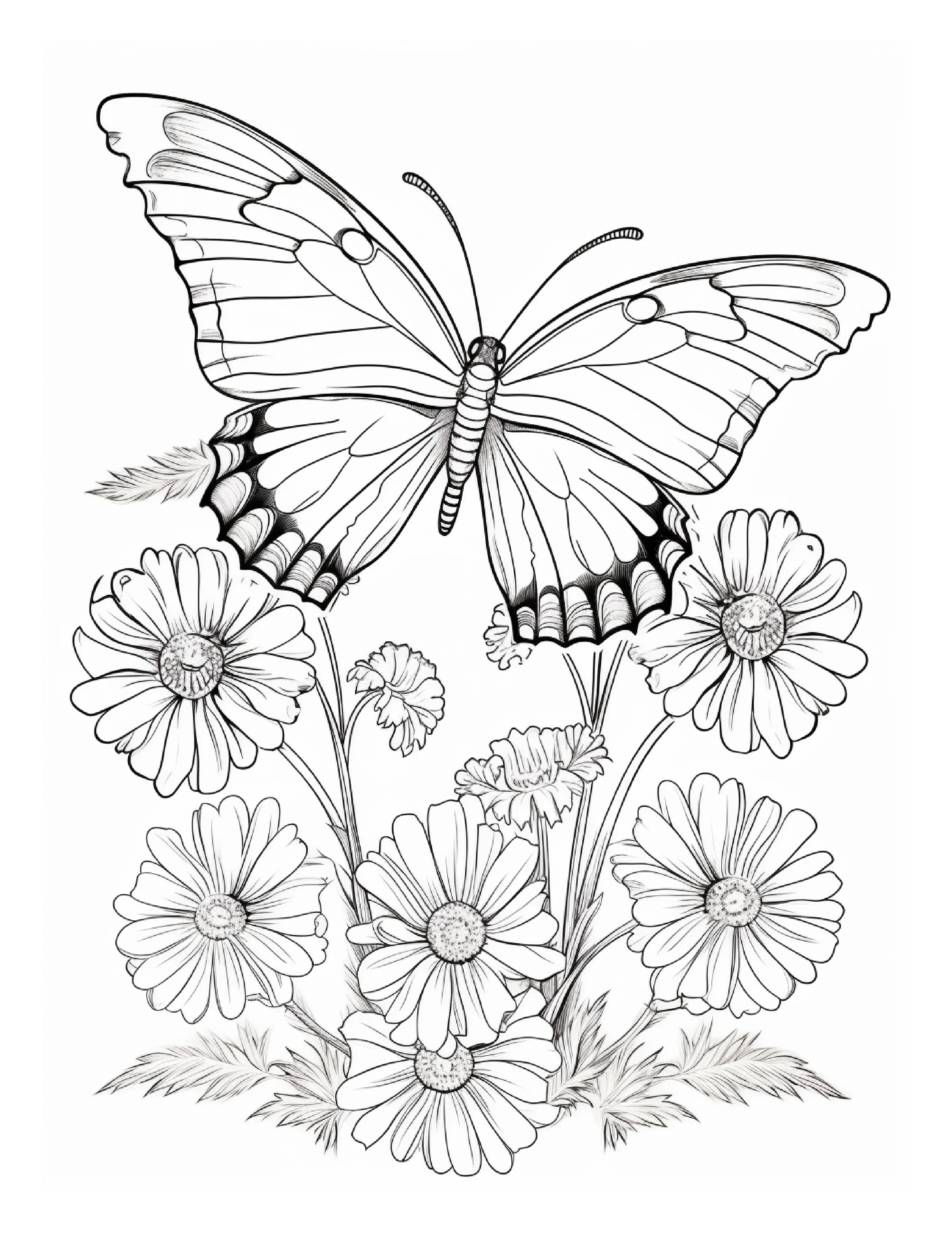 95 Butterfly Coloring Pages 2 - Robs Books