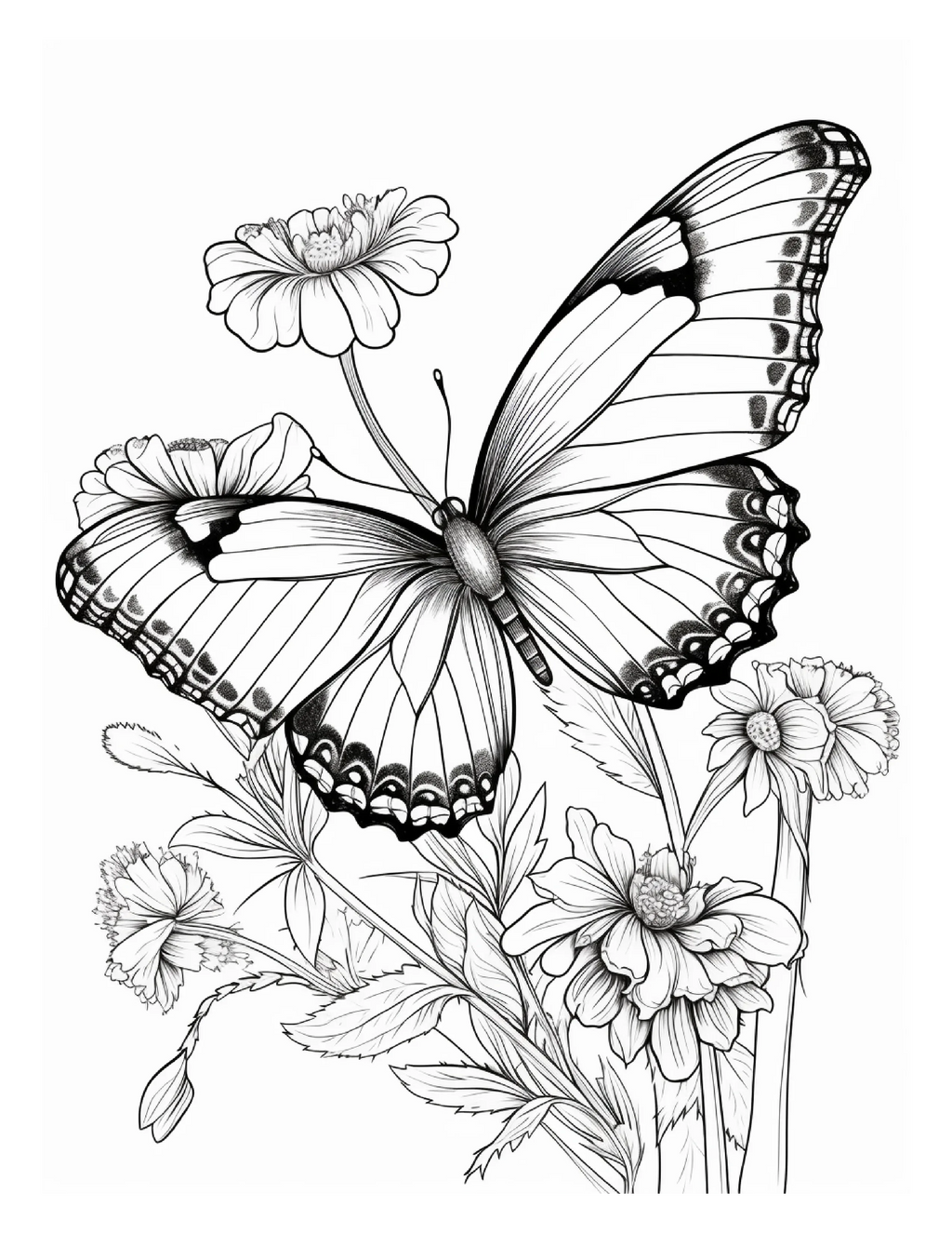 95 Butterfly Coloring Pages 2 - Robs Books