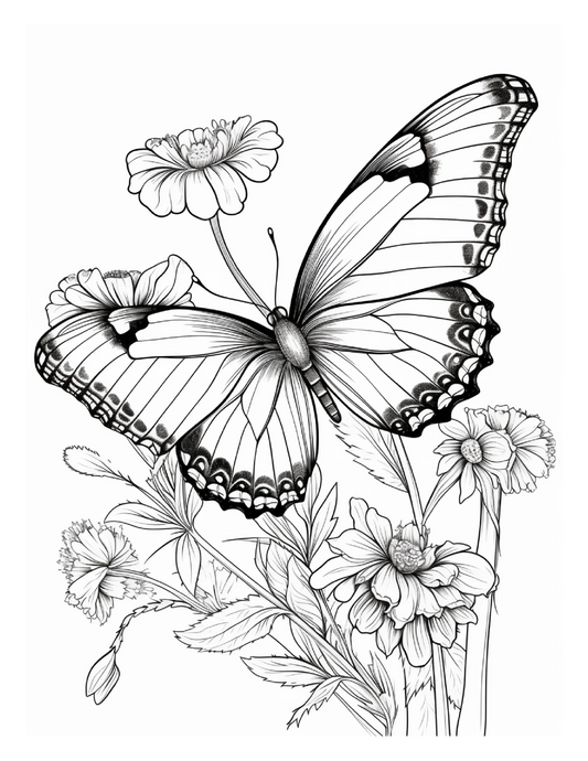 95 Butterfly Coloring Pages 2-Robs Books