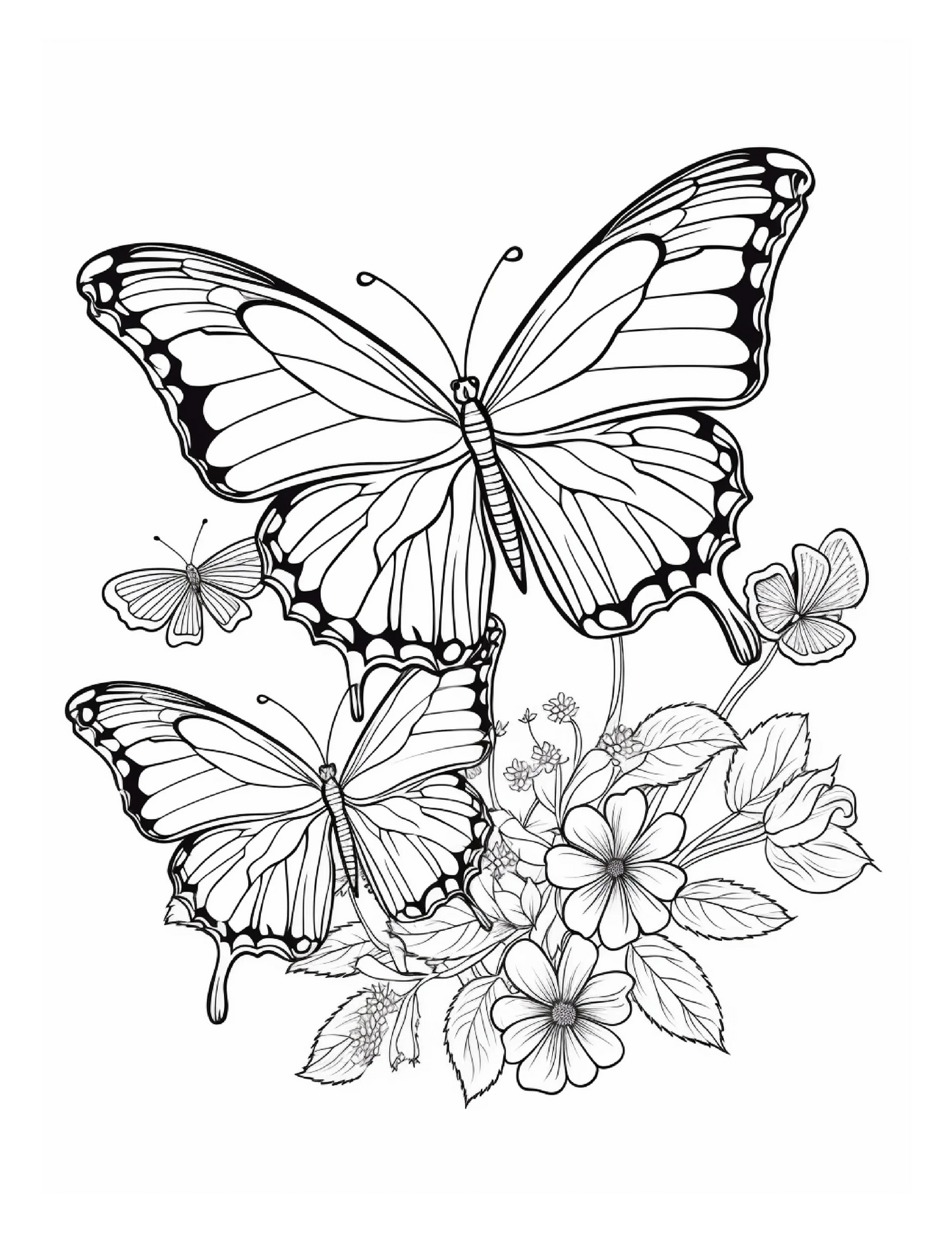 95 Butterfly Coloring Pages 1-Robs Books