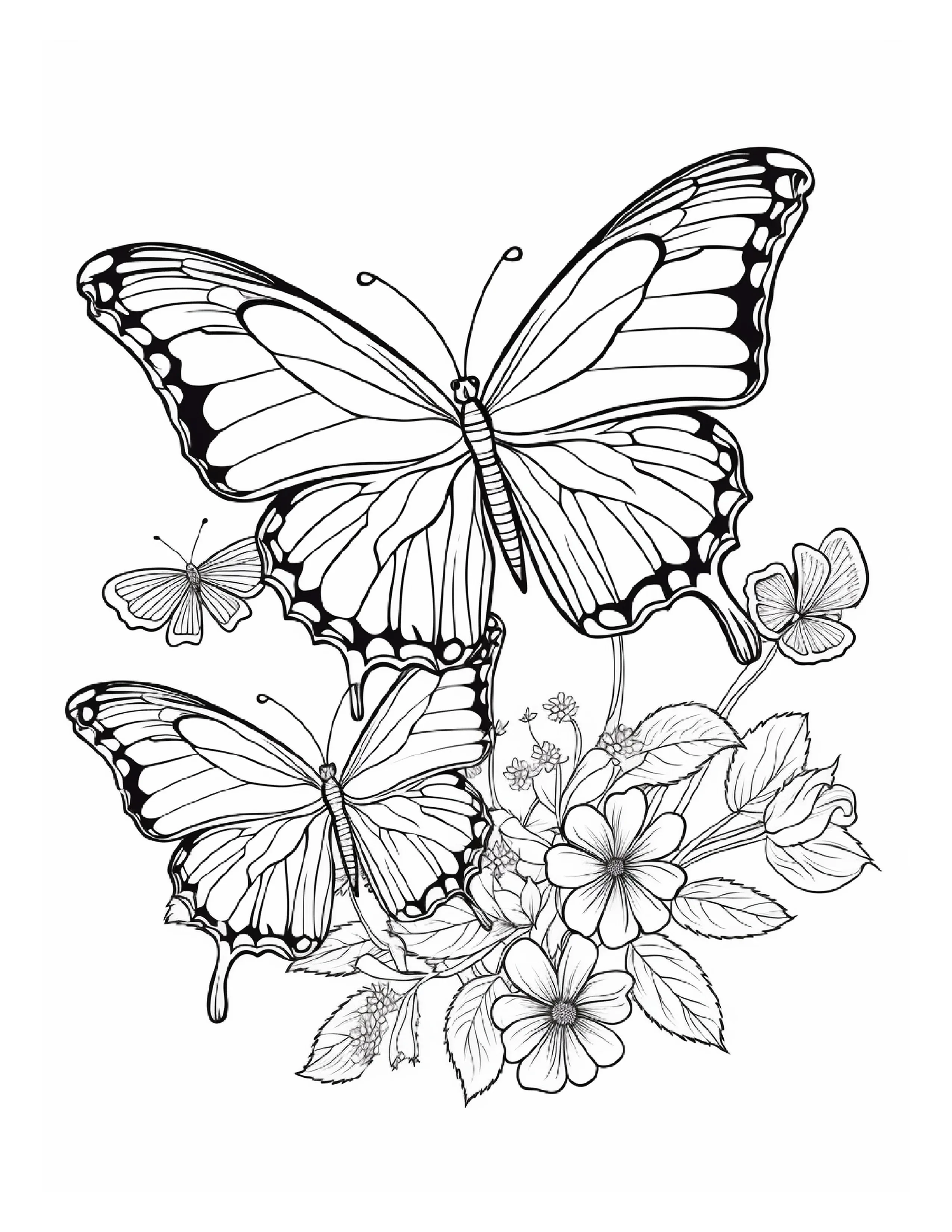 95 Butterfly Coloring Pages 1 - Robs Books