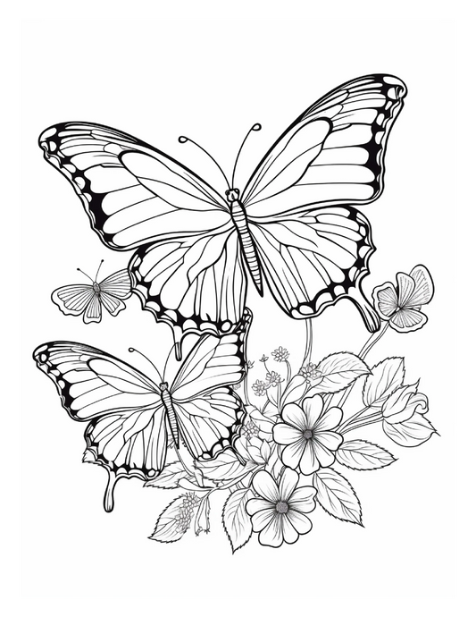 95 Butterfly Coloring Pages 1-Robs Books