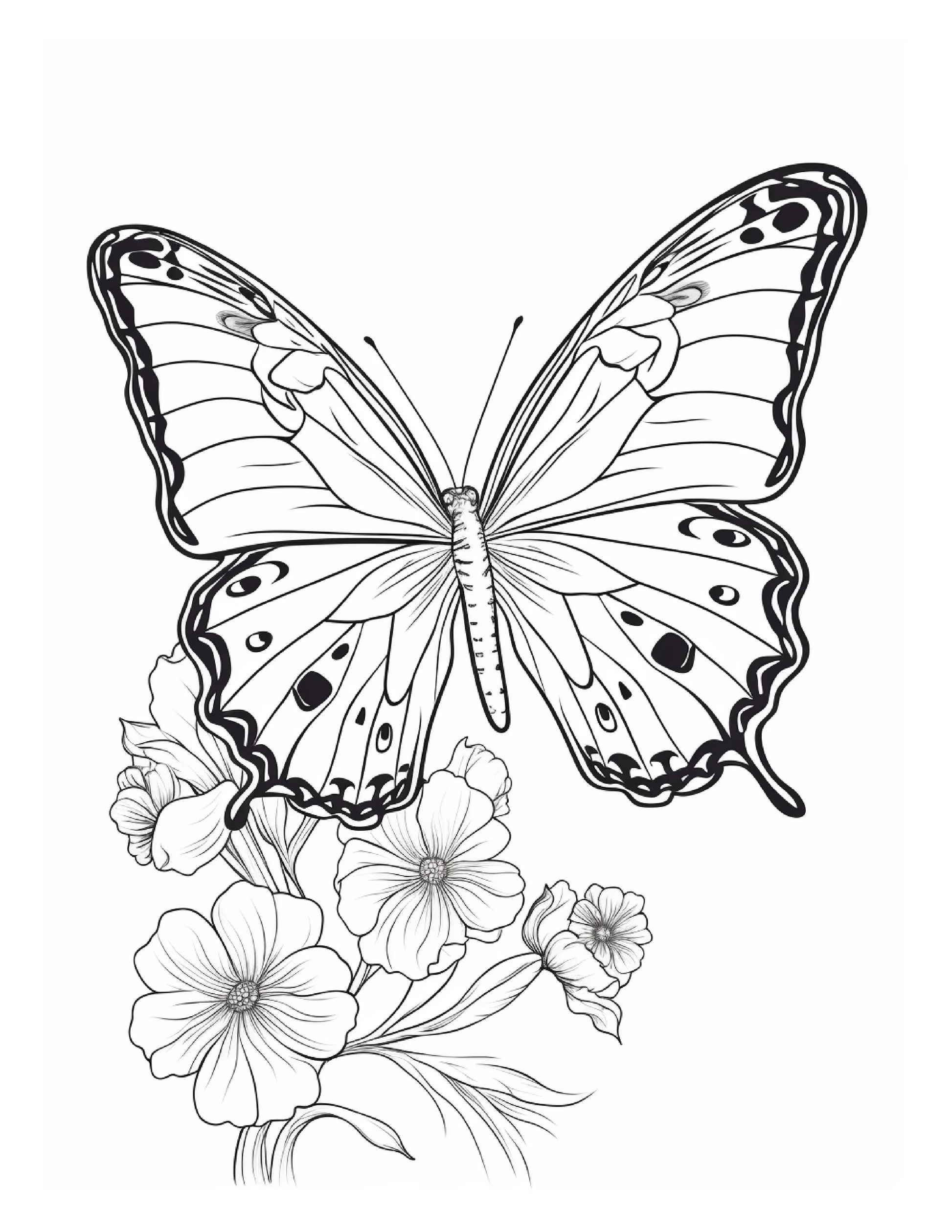 95 Butterfly Coloring Pages 1-Robs Books