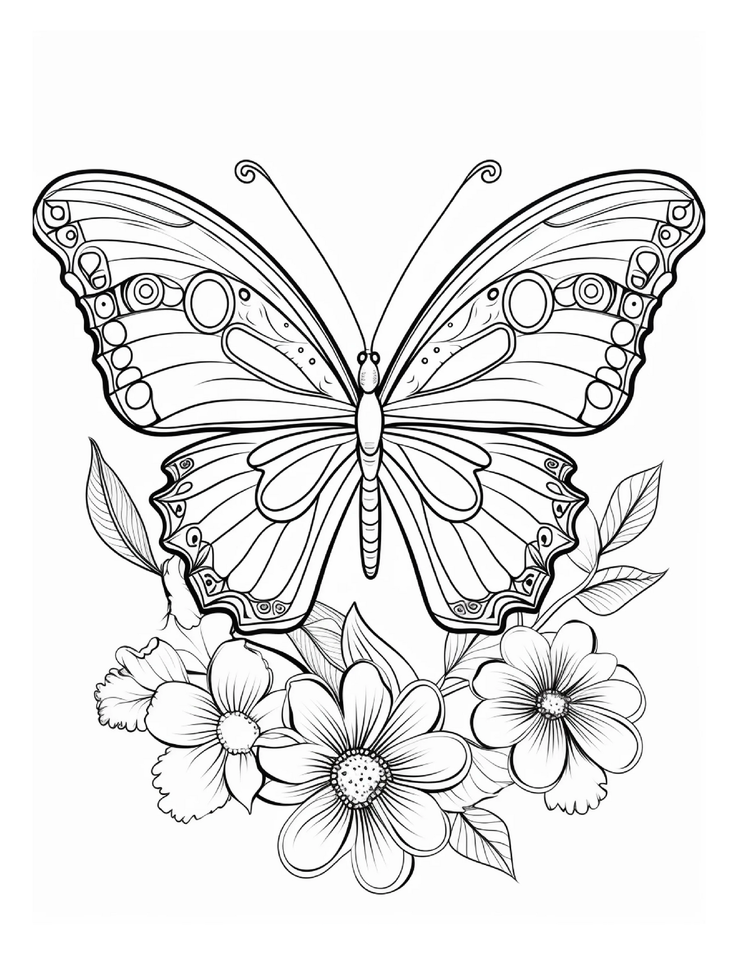 95 Butterfly Coloring Pages 1-Robs Books