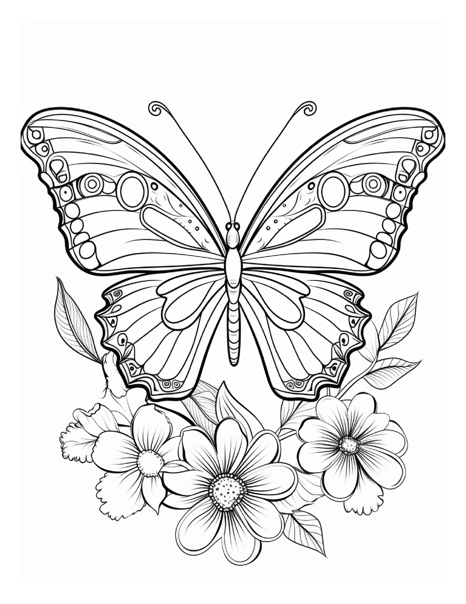 95 Butterfly Coloring Pages 1-Robs Books