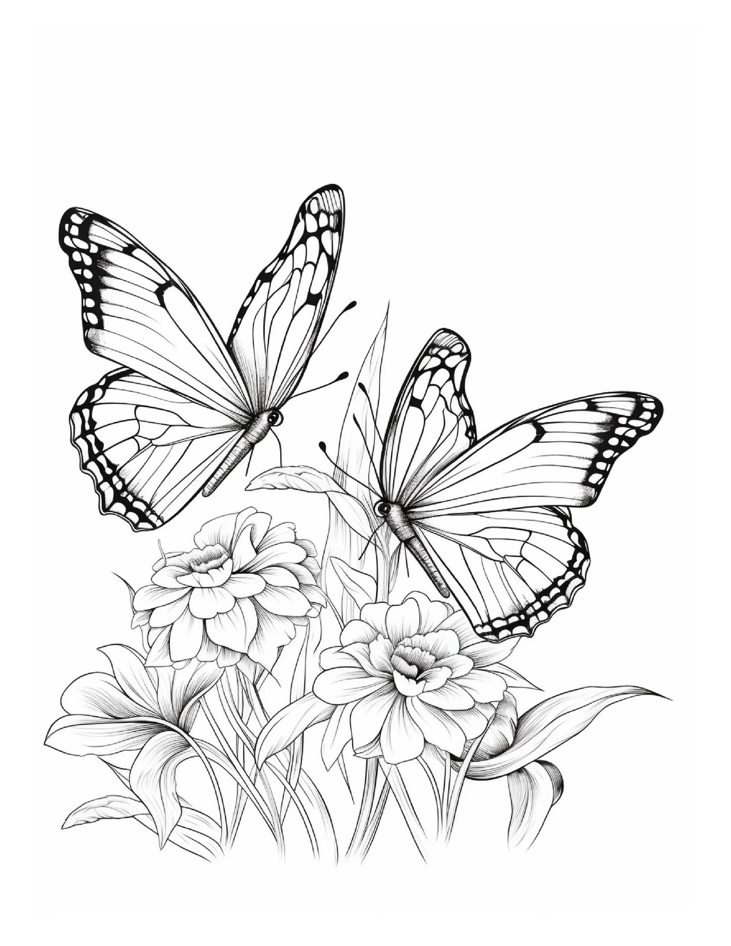 95 Butterfly Coloring Pages 1-Robs Books